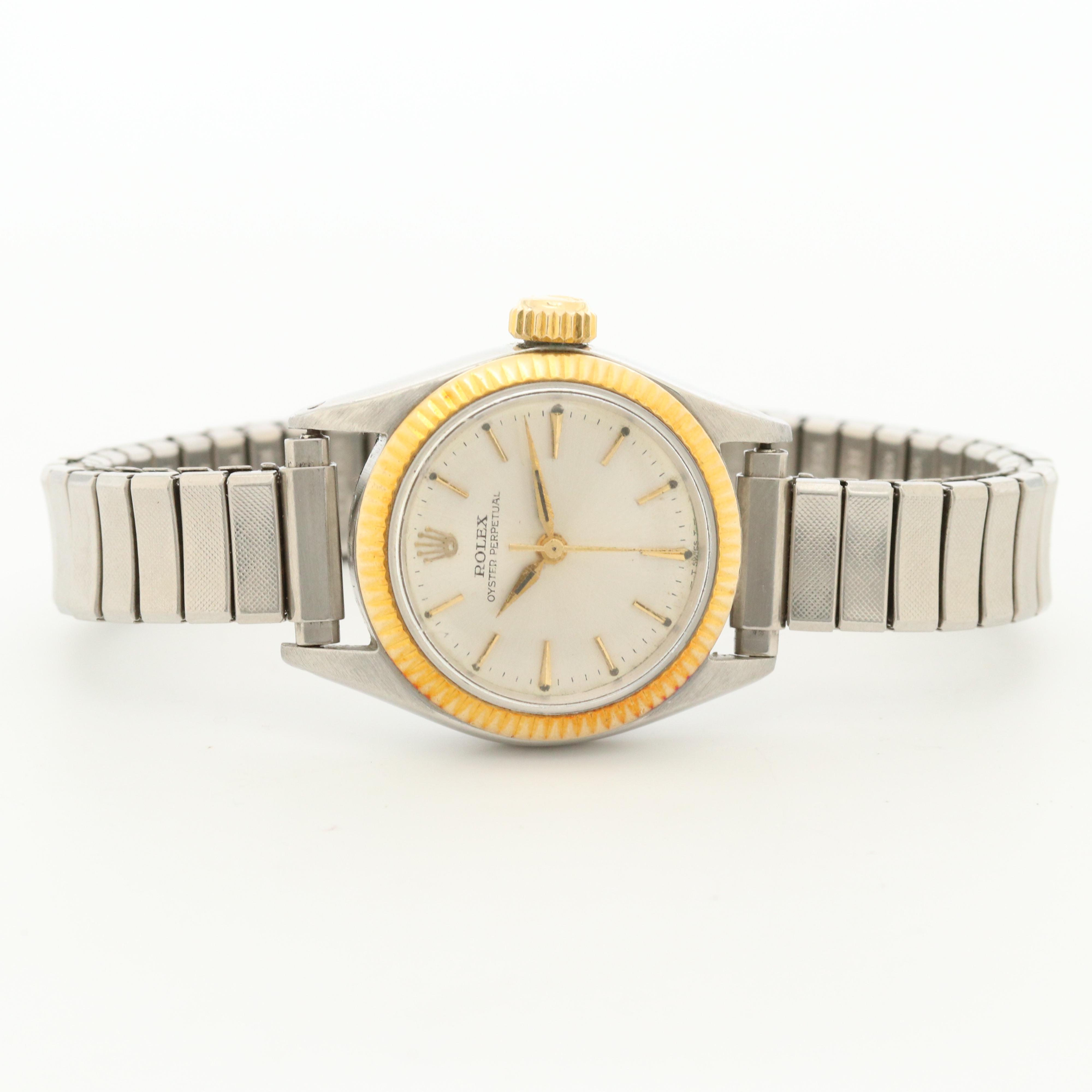 Vintage Rolex Oyster Perpetual 18K Gold and Stainless Steel Watch, 1964