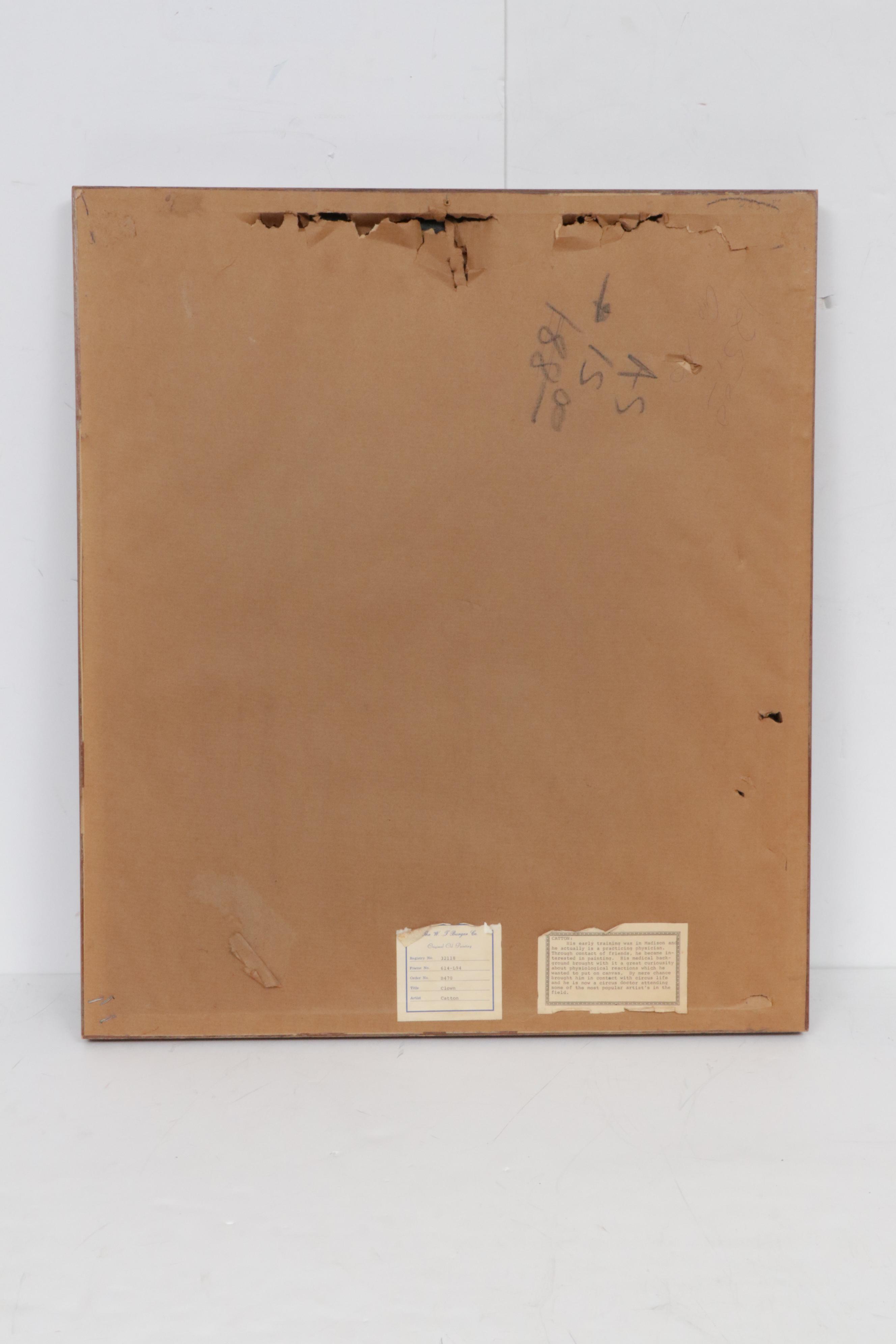 Pierre Catton Oil Painting "Clown"