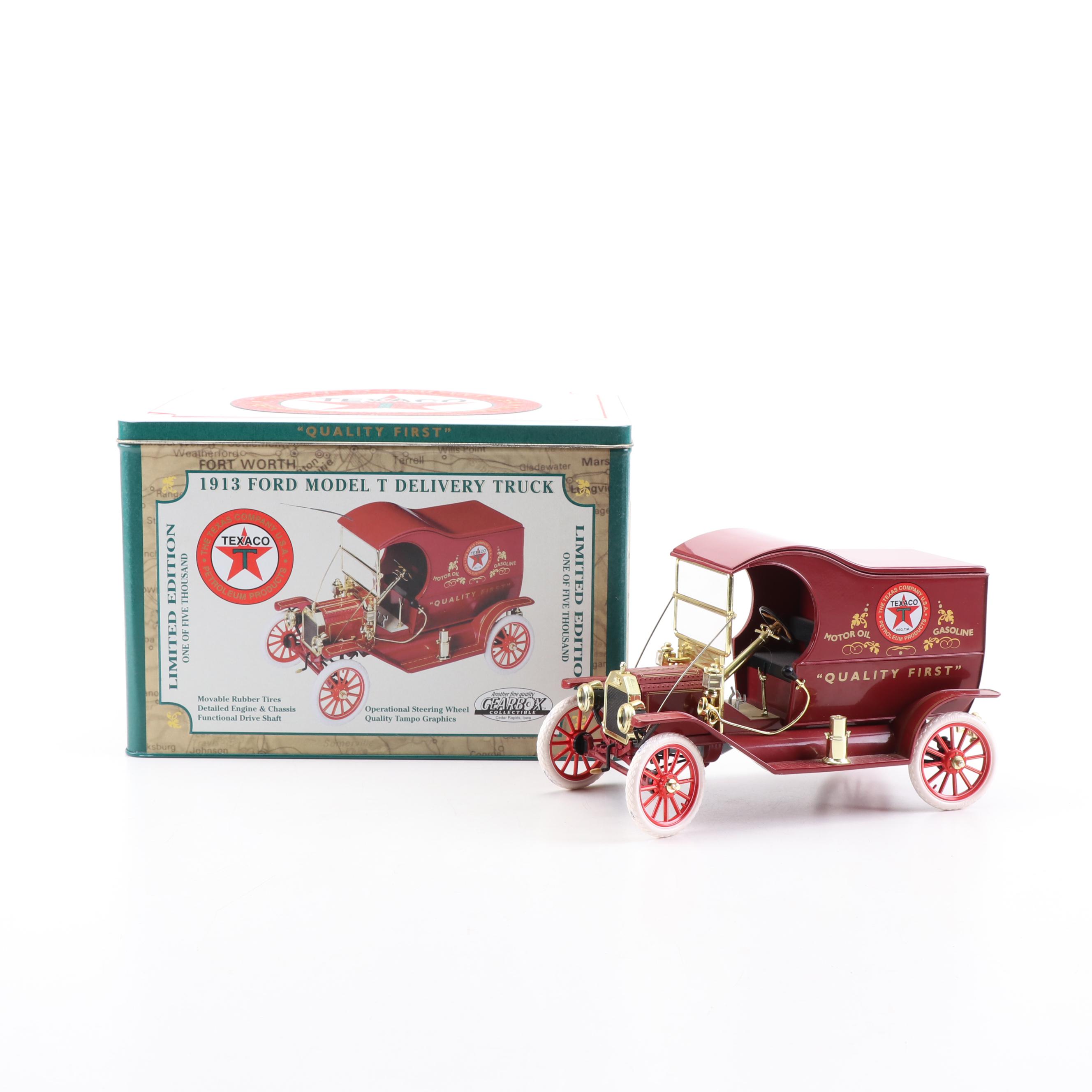1913 Ford Model T Texaco Delivery Truck Diecast Model with Others, Vintage