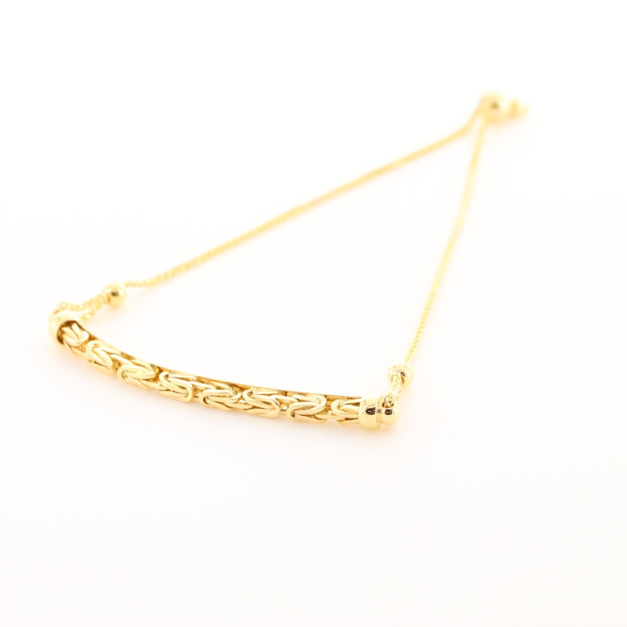 14K Yellow Gold Slide Bracelet