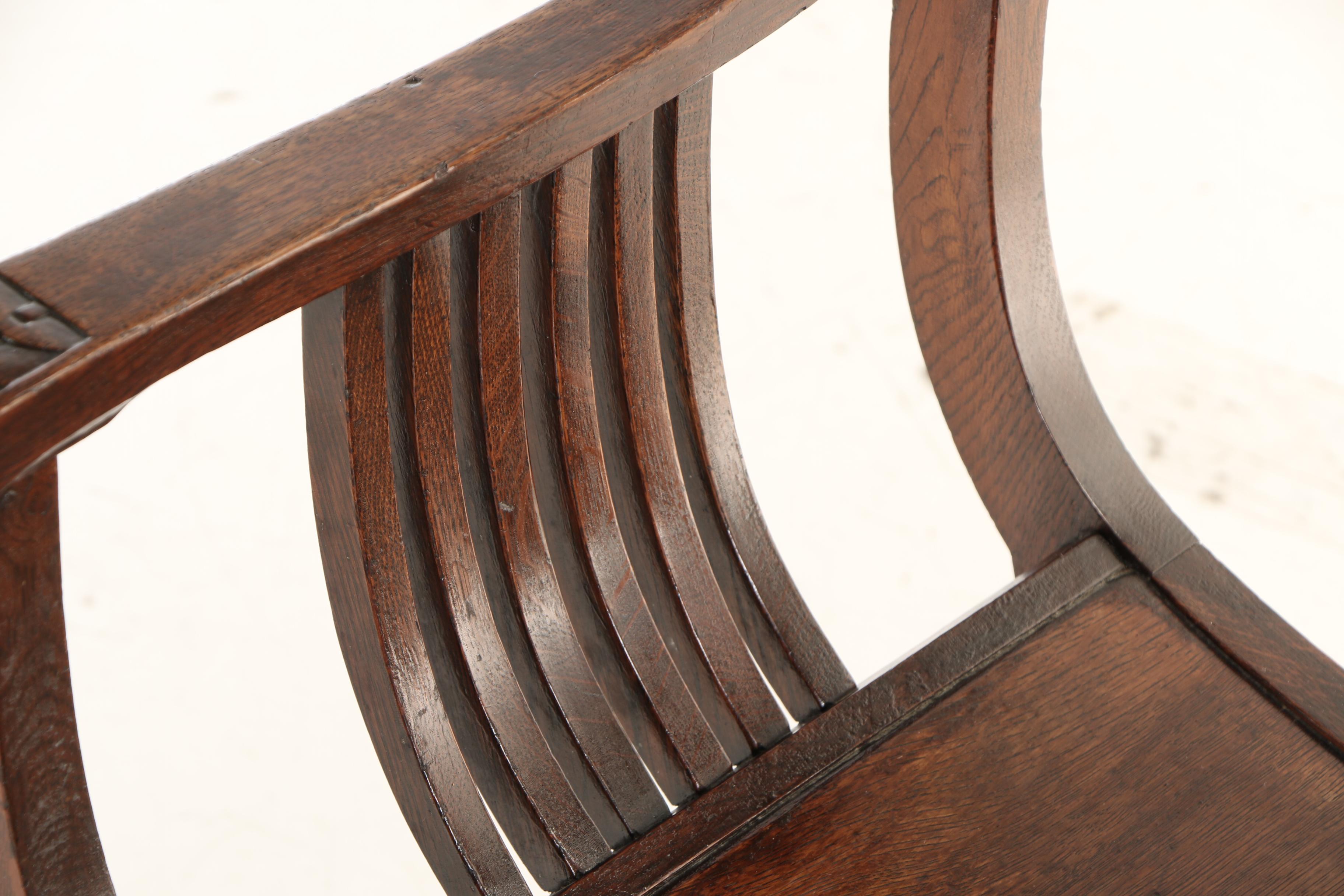 The Stomps Burkhardt Co., Late Victorian Carved Oak Savonarola Chair