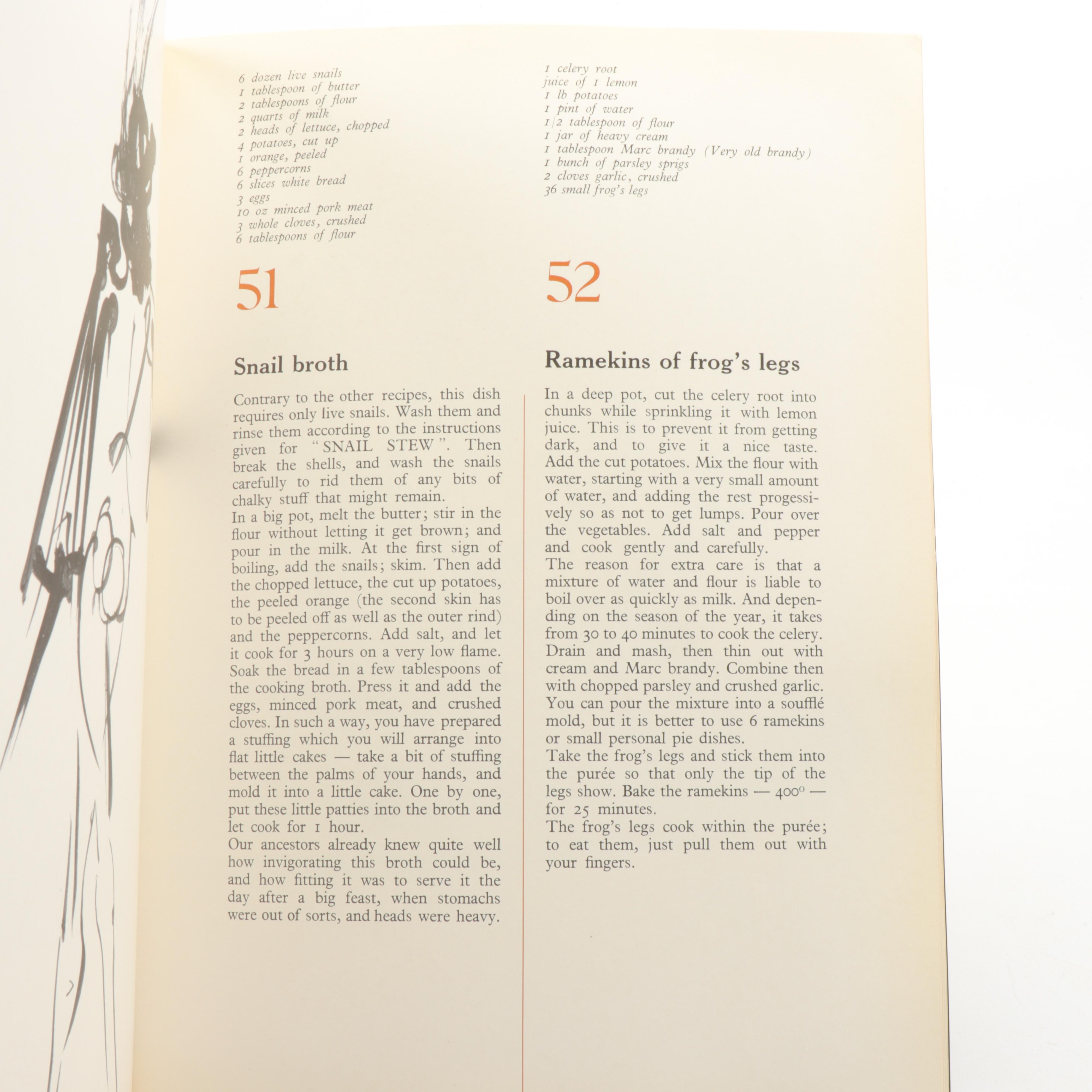 Salvador Dali "Les Diners De Gala" Cookbook, Early English Translation, 1973