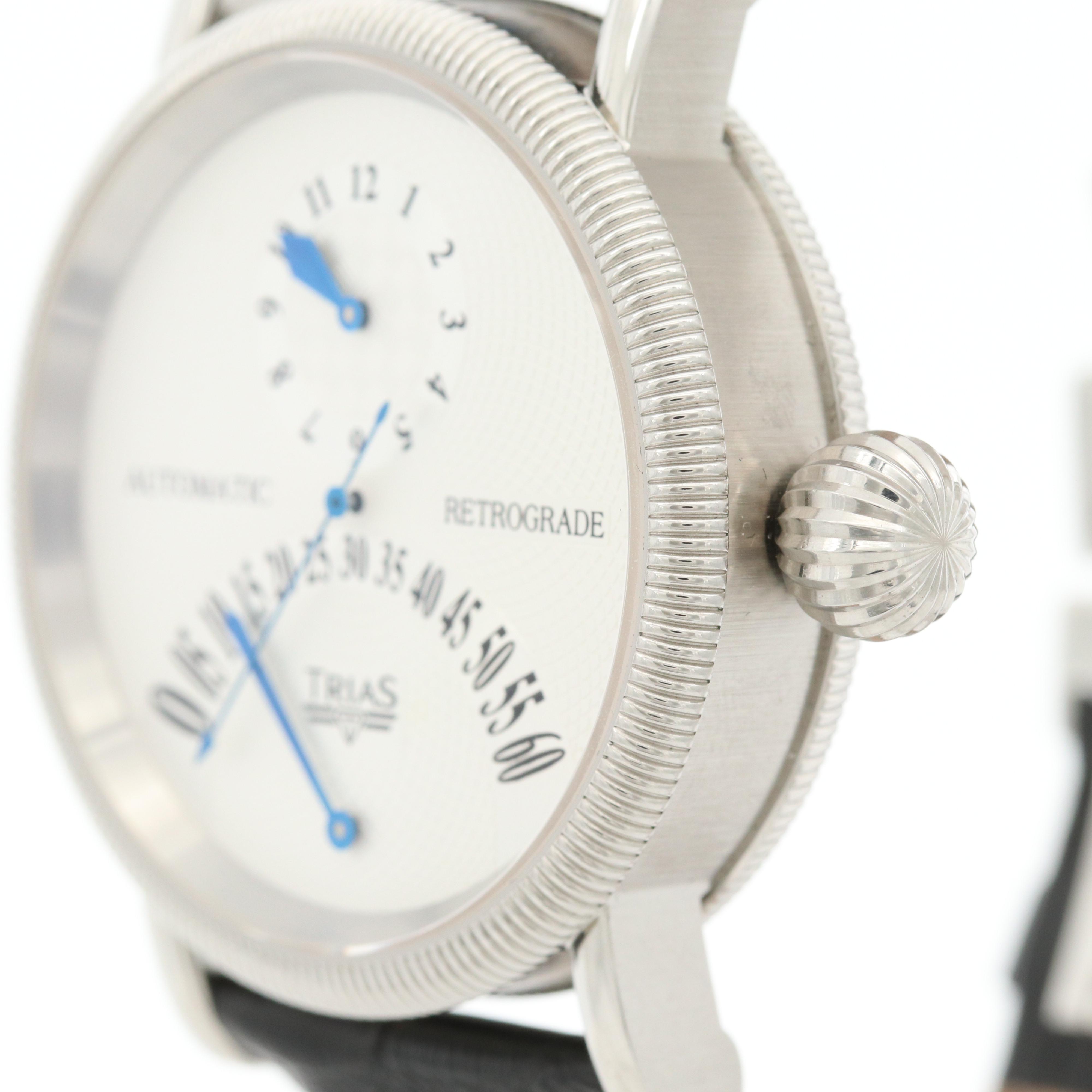 Trias Retrograde Stainless Steel Automatic Watch