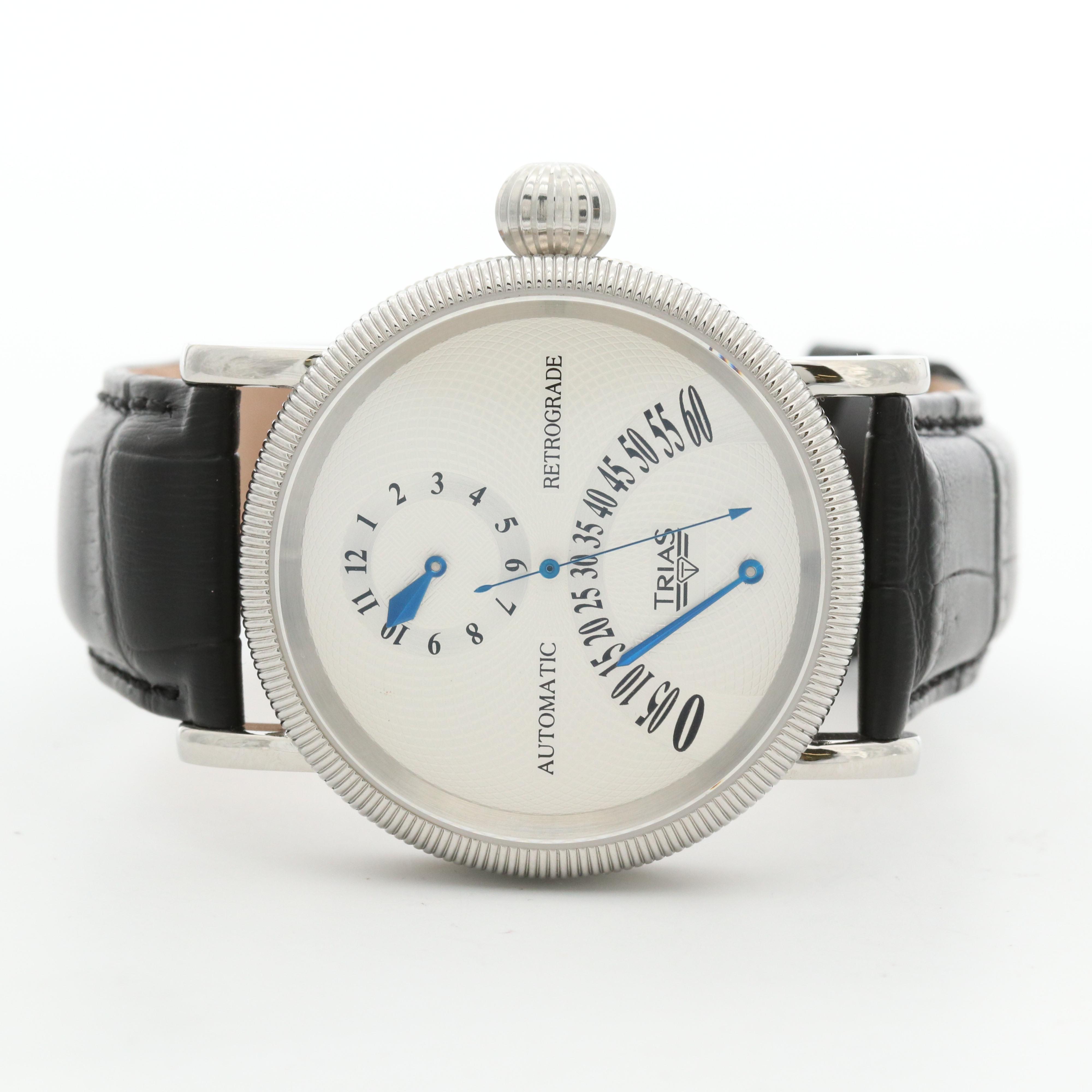 Trias Retrograde Stainless Steel Automatic Watch