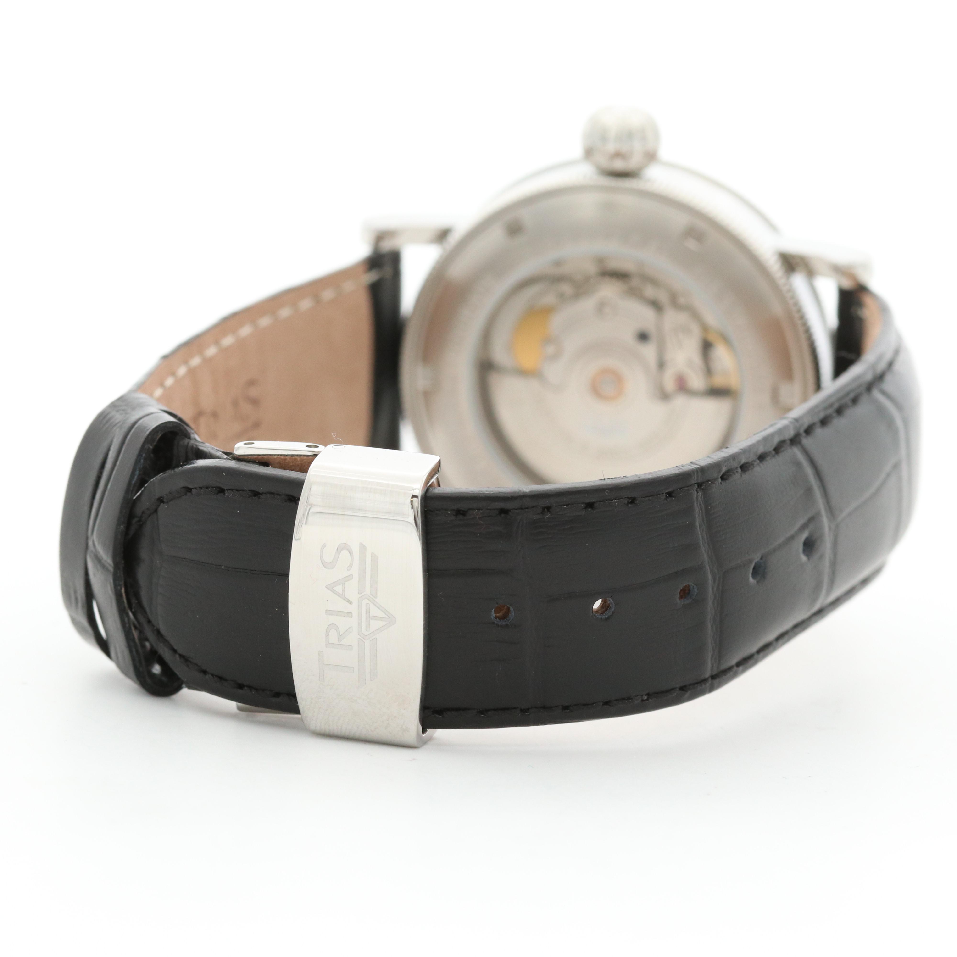 Trias Retrograde Stainless Steel Automatic Watch