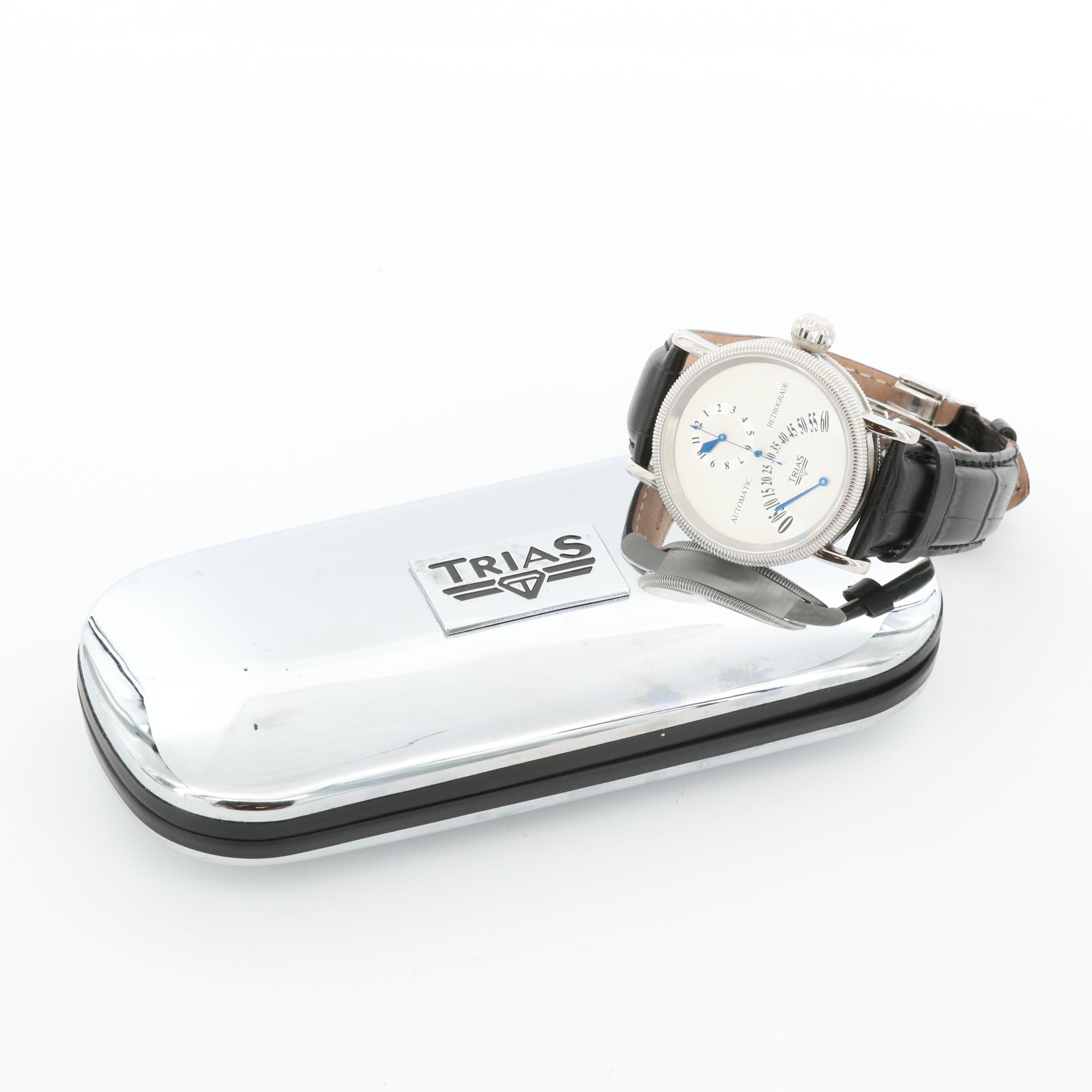 Trias Retrograde Stainless Steel Automatic Watch