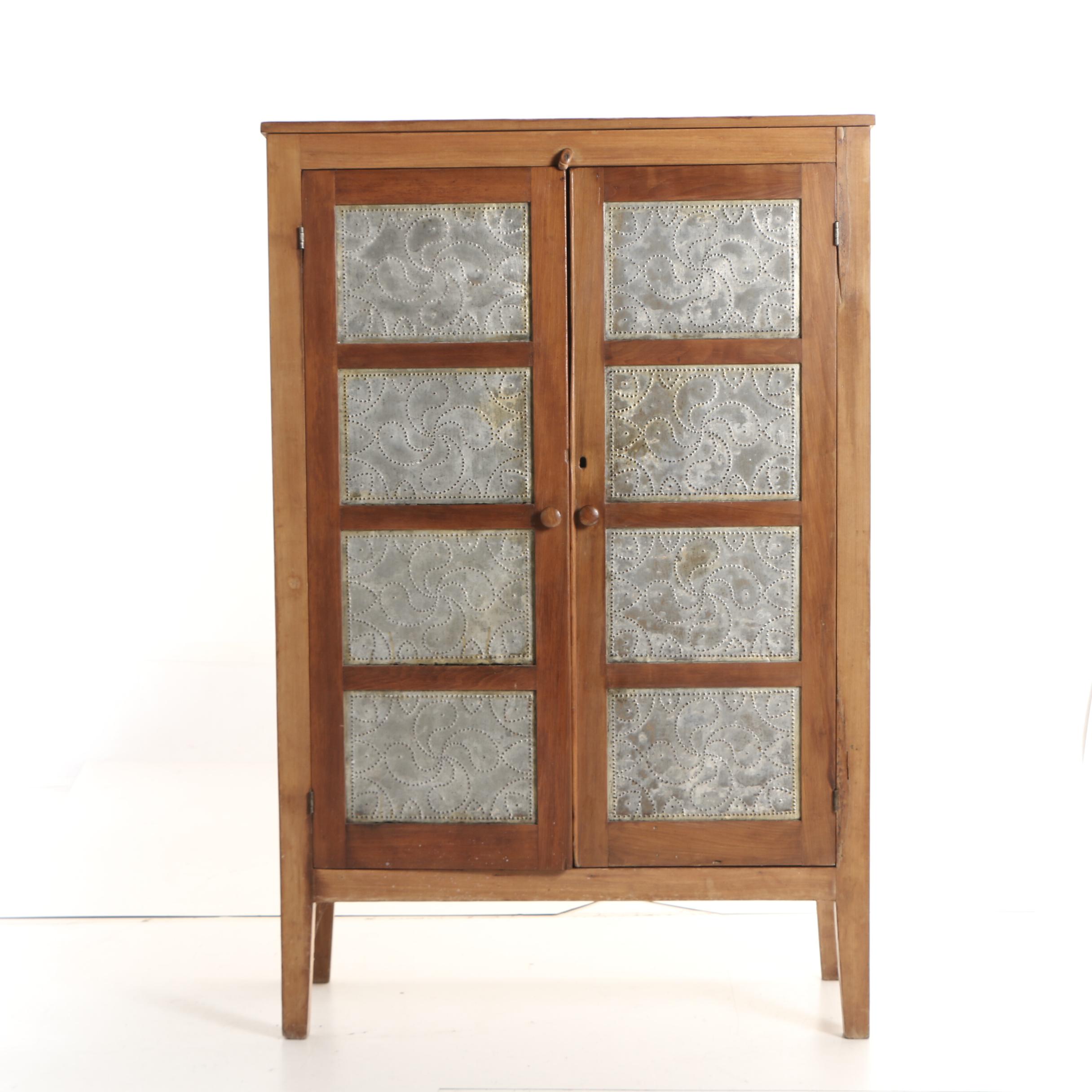 American Sixteen-Tin Poplar Pie Safe, 19th Century