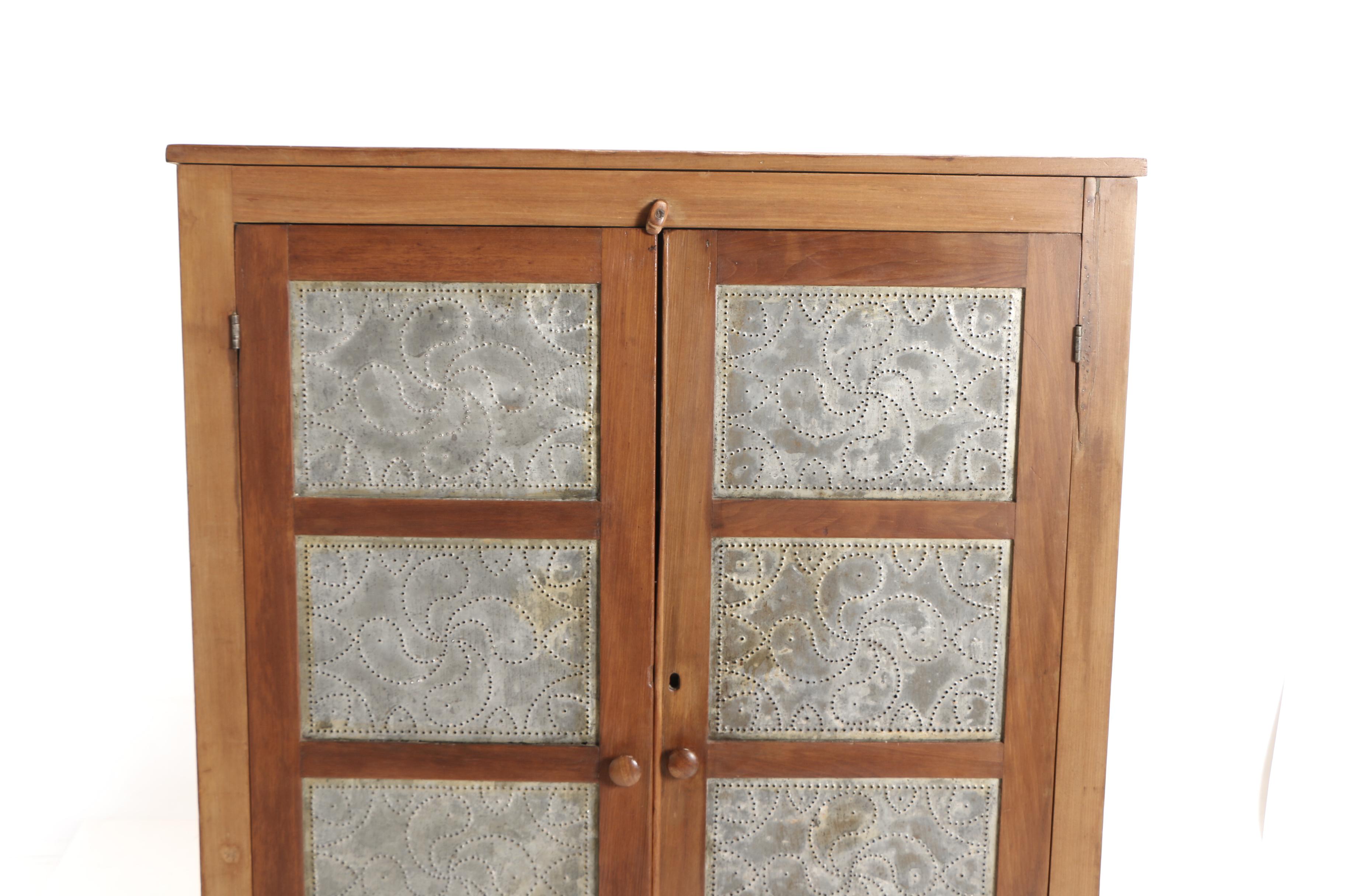 American Sixteen-Tin Poplar Pie Safe, 19th Century