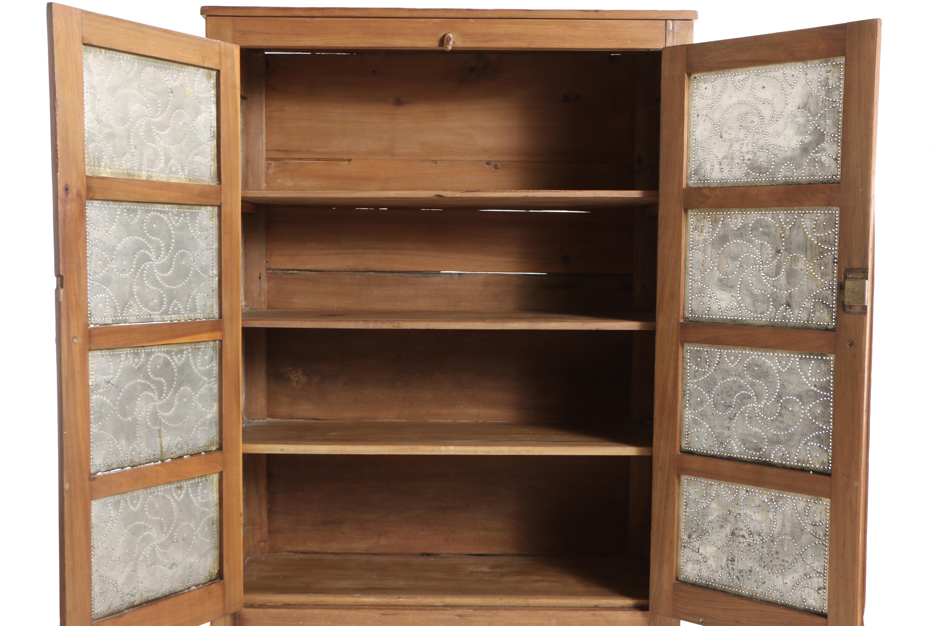 American Sixteen-Tin Poplar Pie Safe, 19th Century