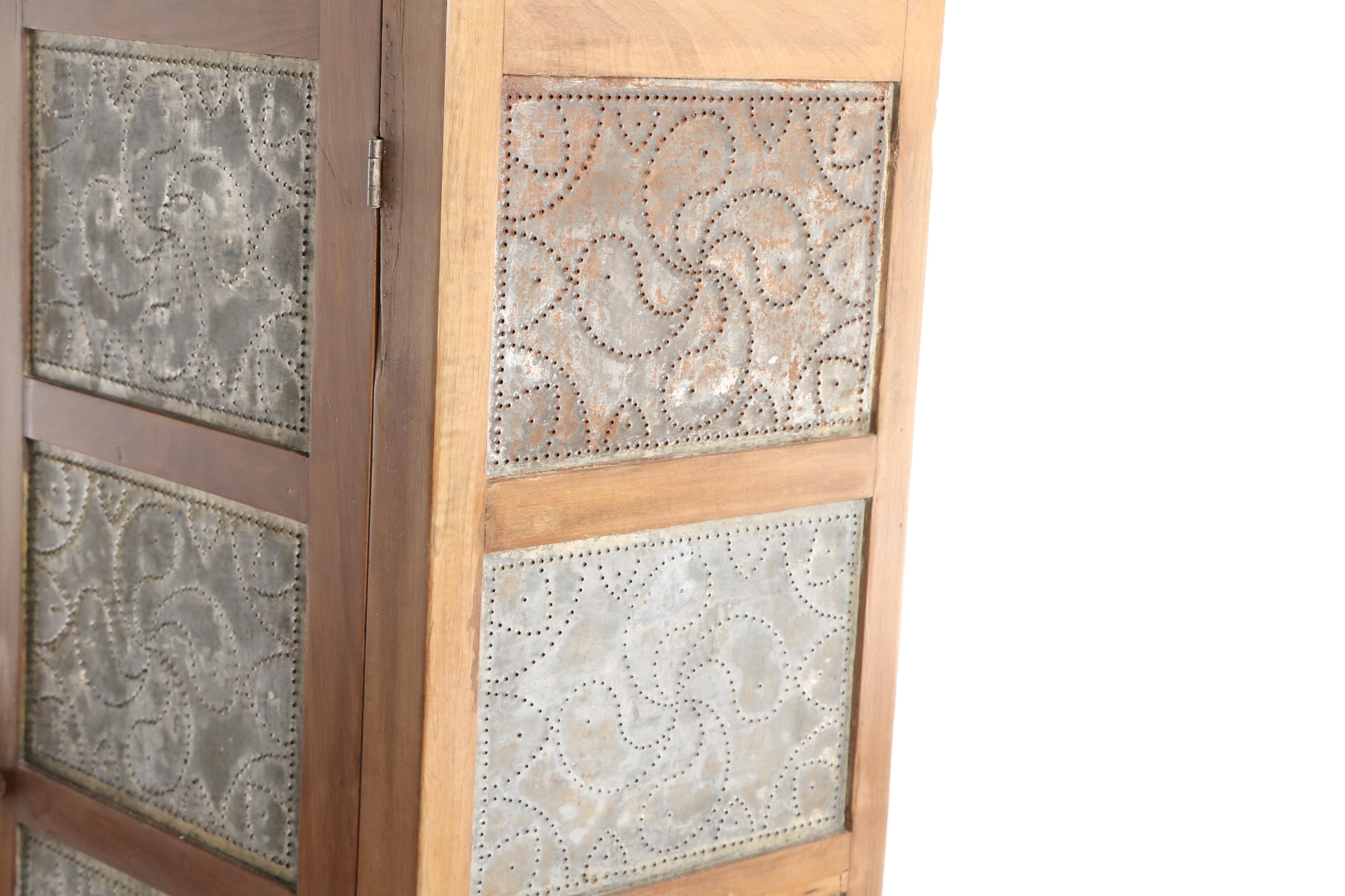 American Sixteen-Tin Poplar Pie Safe, 19th Century