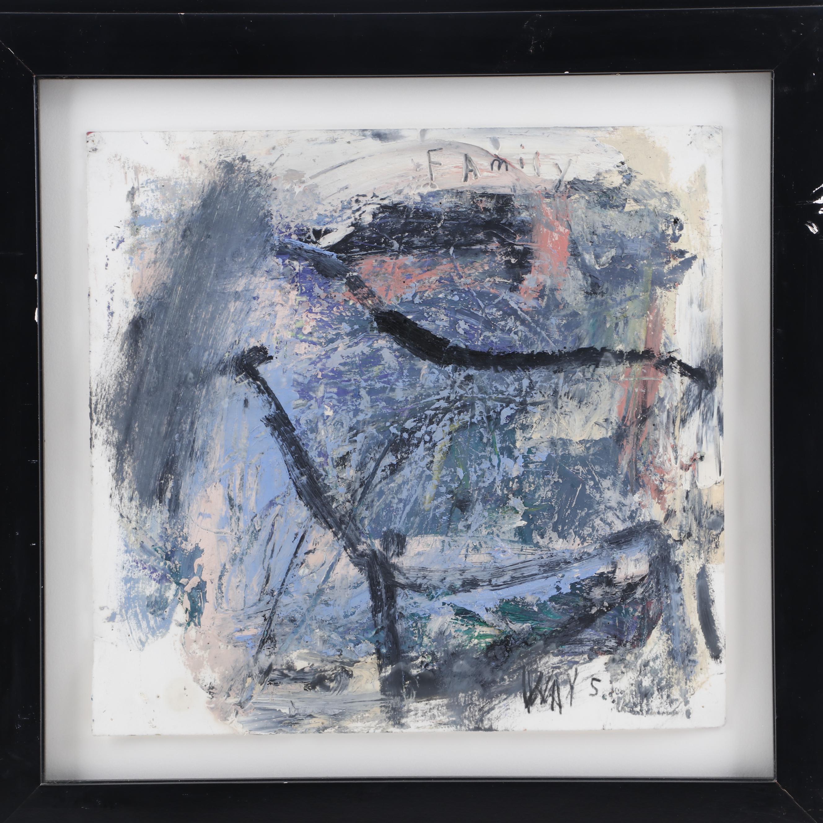 Stephanie Brody-Lederman Oil Painting "Family Way," 1989