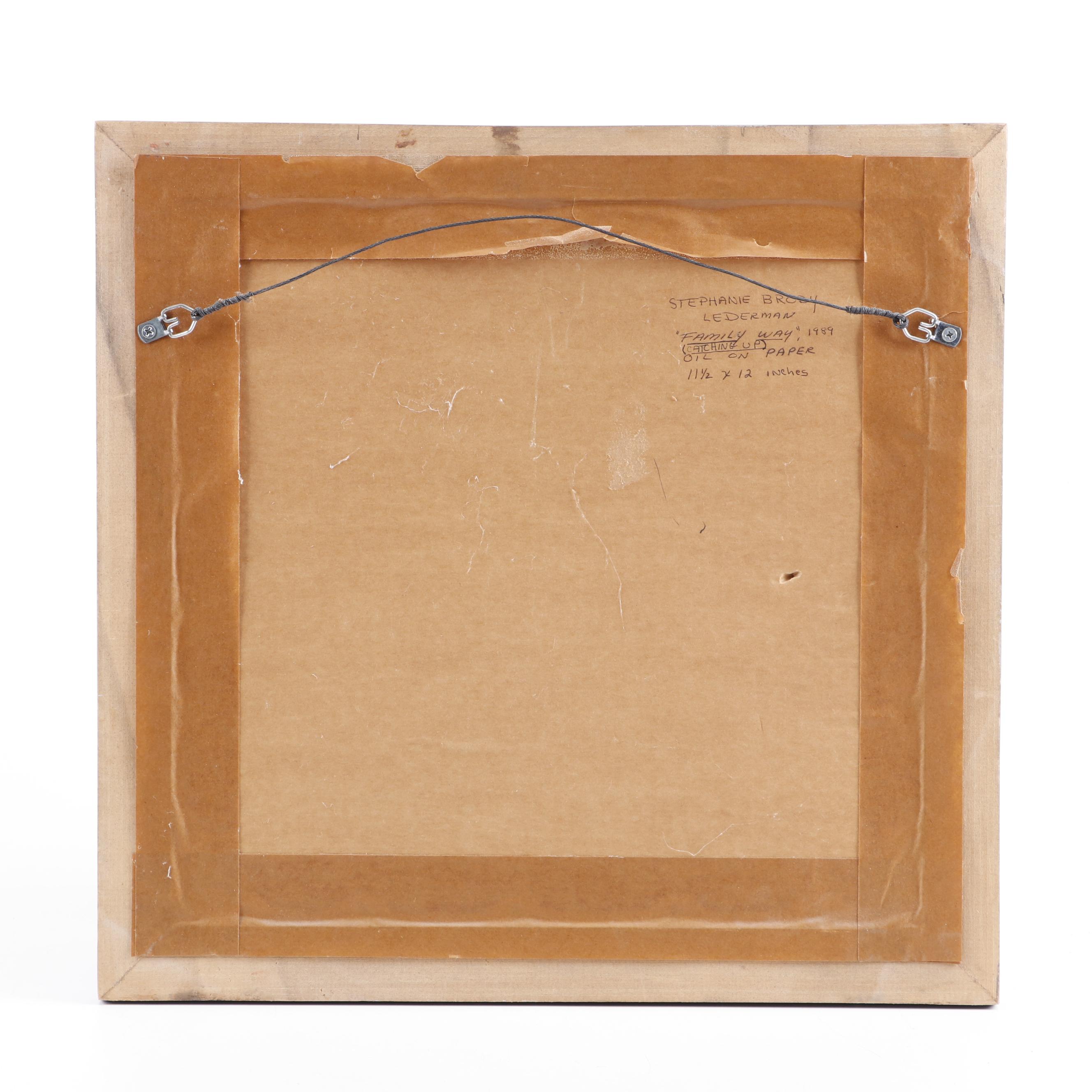 Stephanie Brody-Lederman Oil Painting "Family Way," 1989