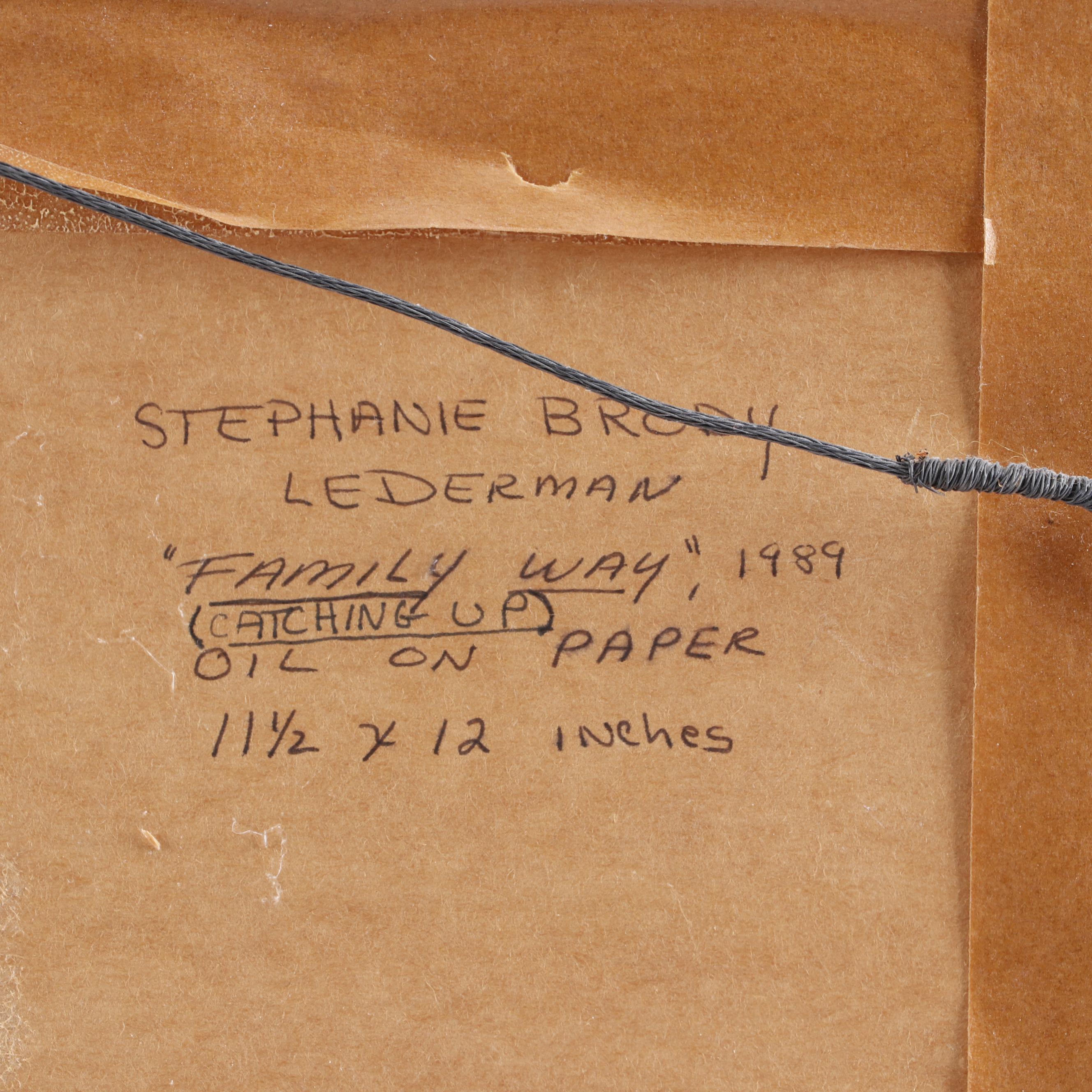 Stephanie Brody-Lederman Oil Painting "Family Way," 1989