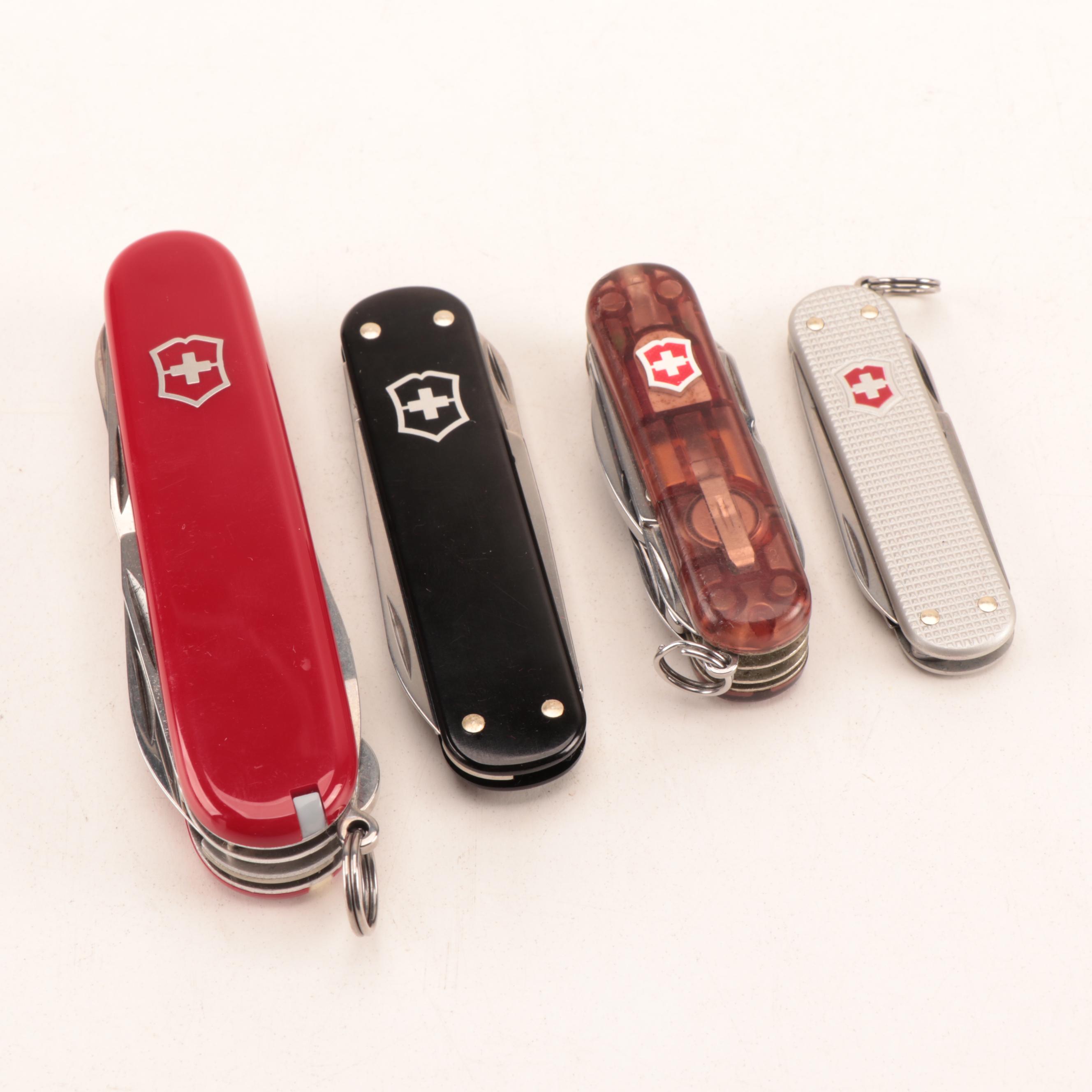 Vicorinox Swiss Army Knife Collection with Folding Knife Case