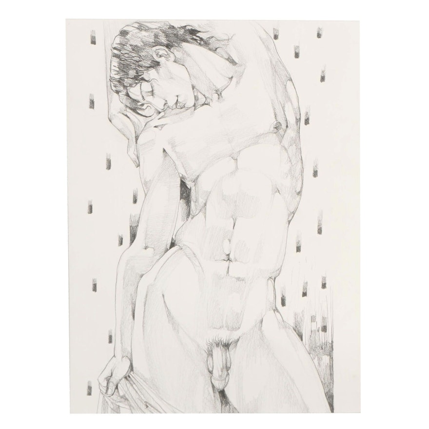 Figural Drawing of Male Nude