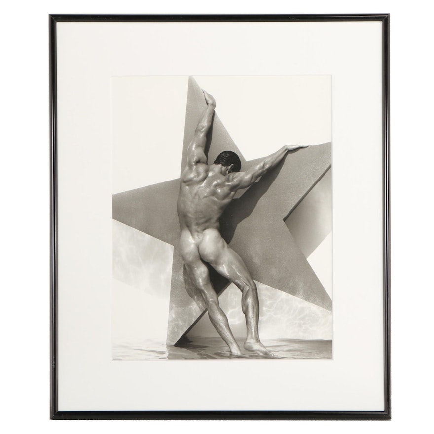 Photographic Print "Man with Star" after Herb Ritts