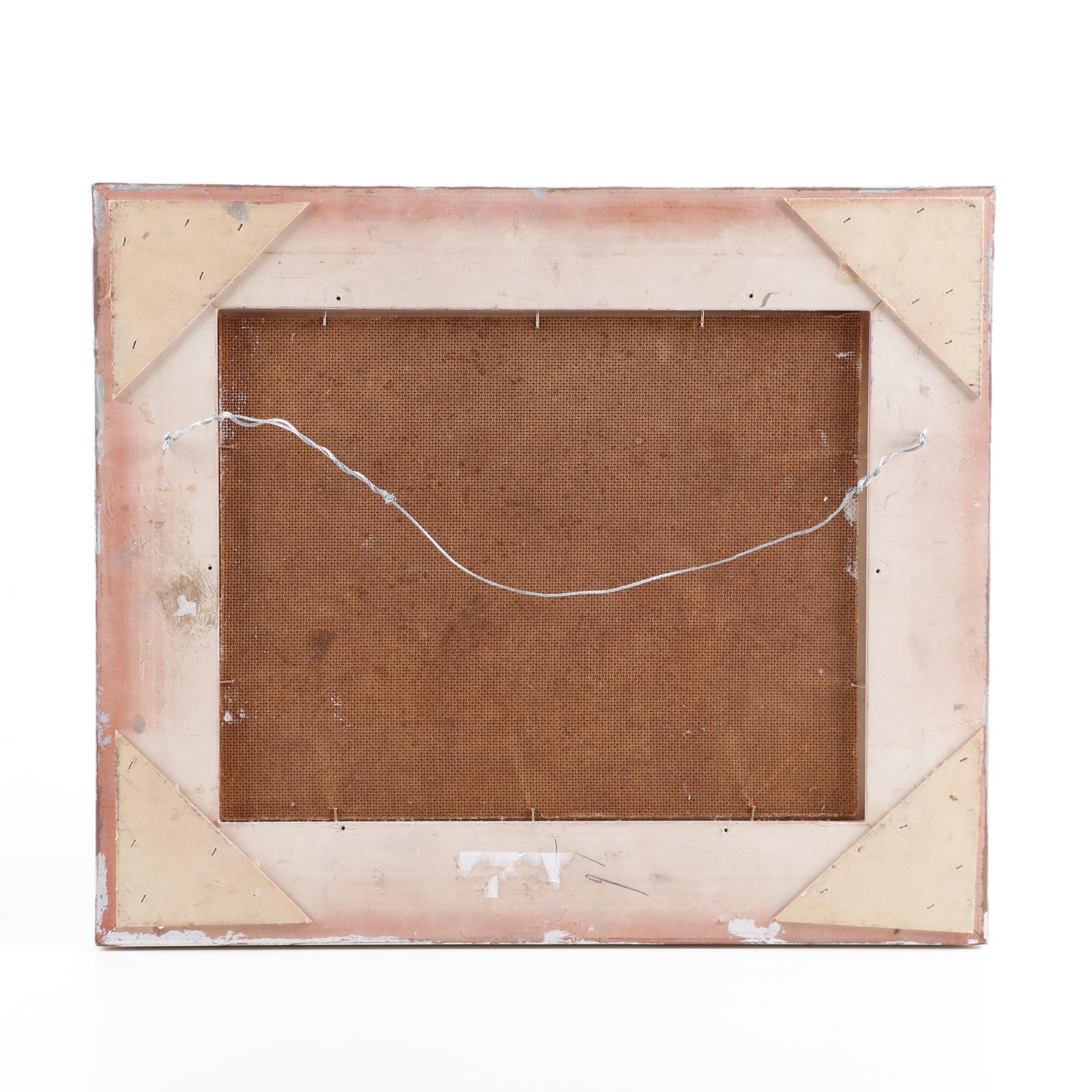 M.C. Waite Oil Painting of a Beach Scene