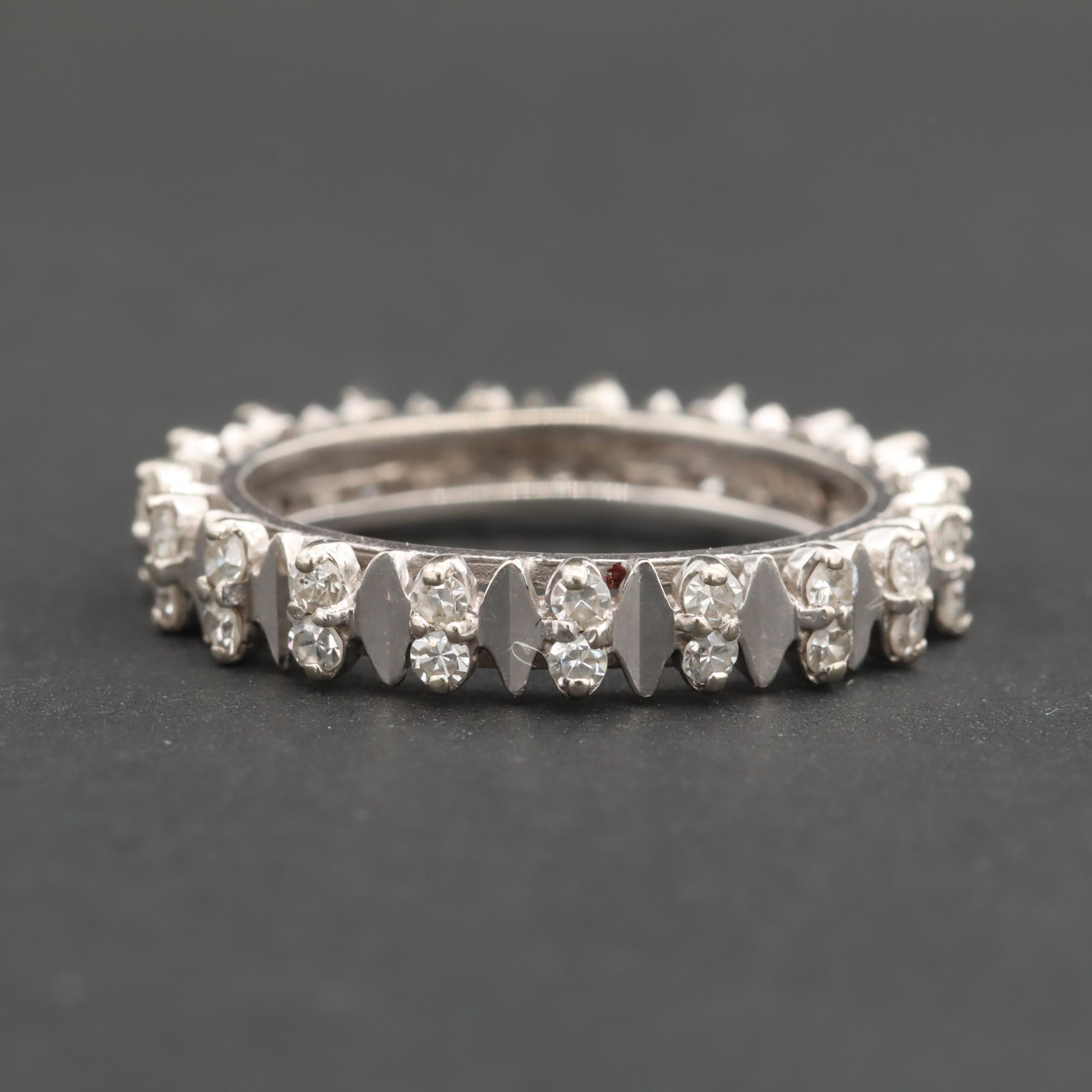 18K White Gold Diamond Eternity Band