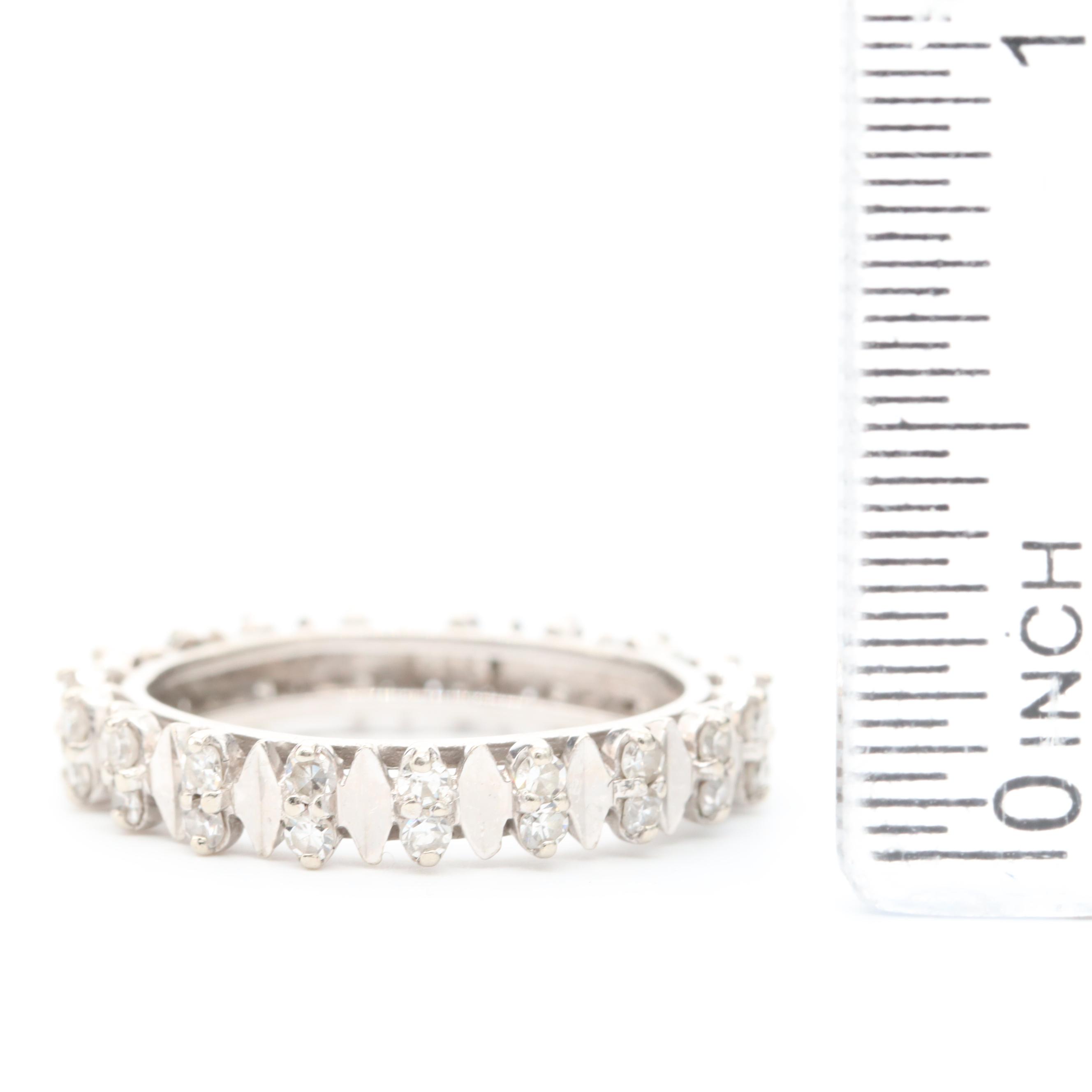 18K White Gold Diamond Eternity Band