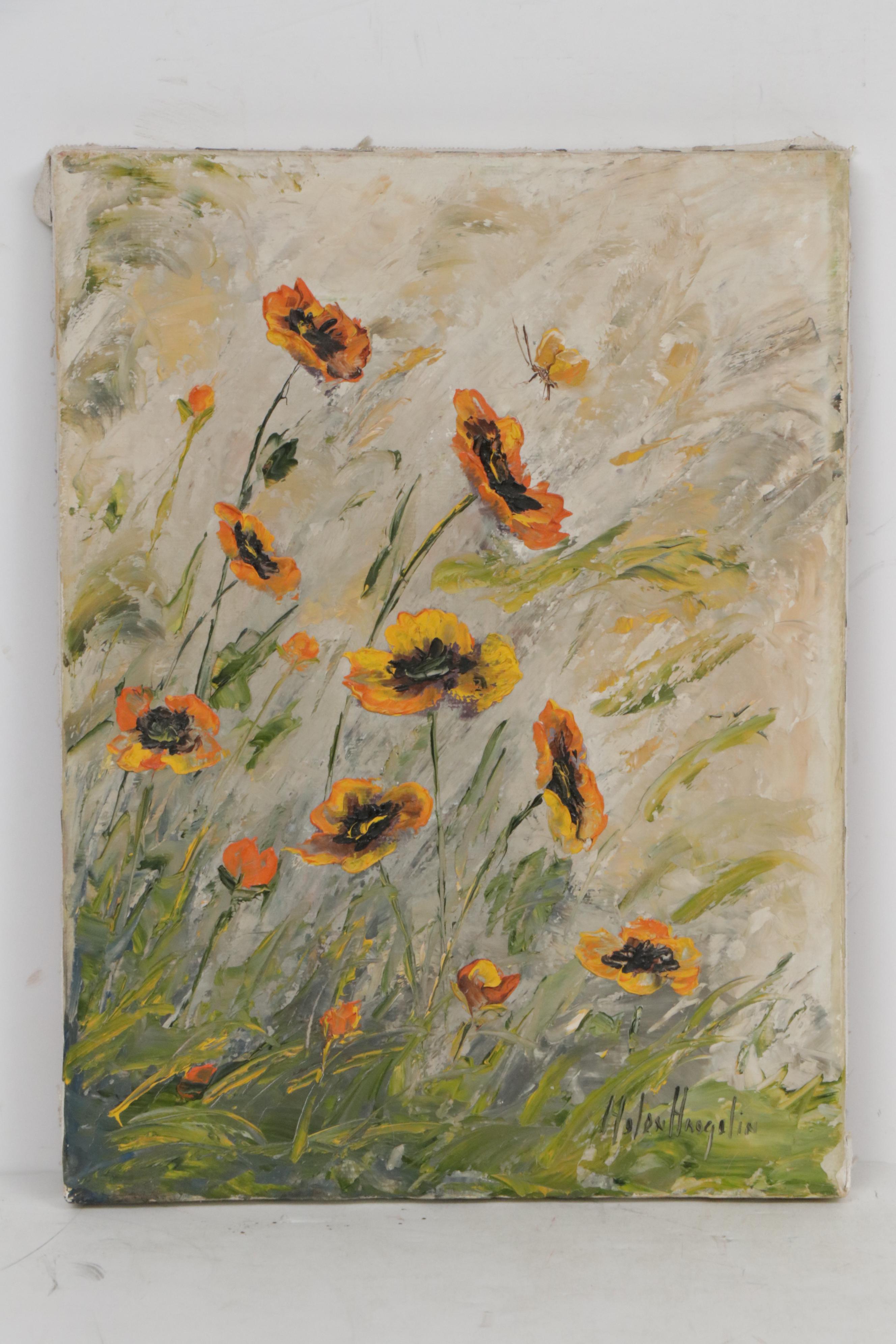 Helen Haegelin Floral Oil Painting