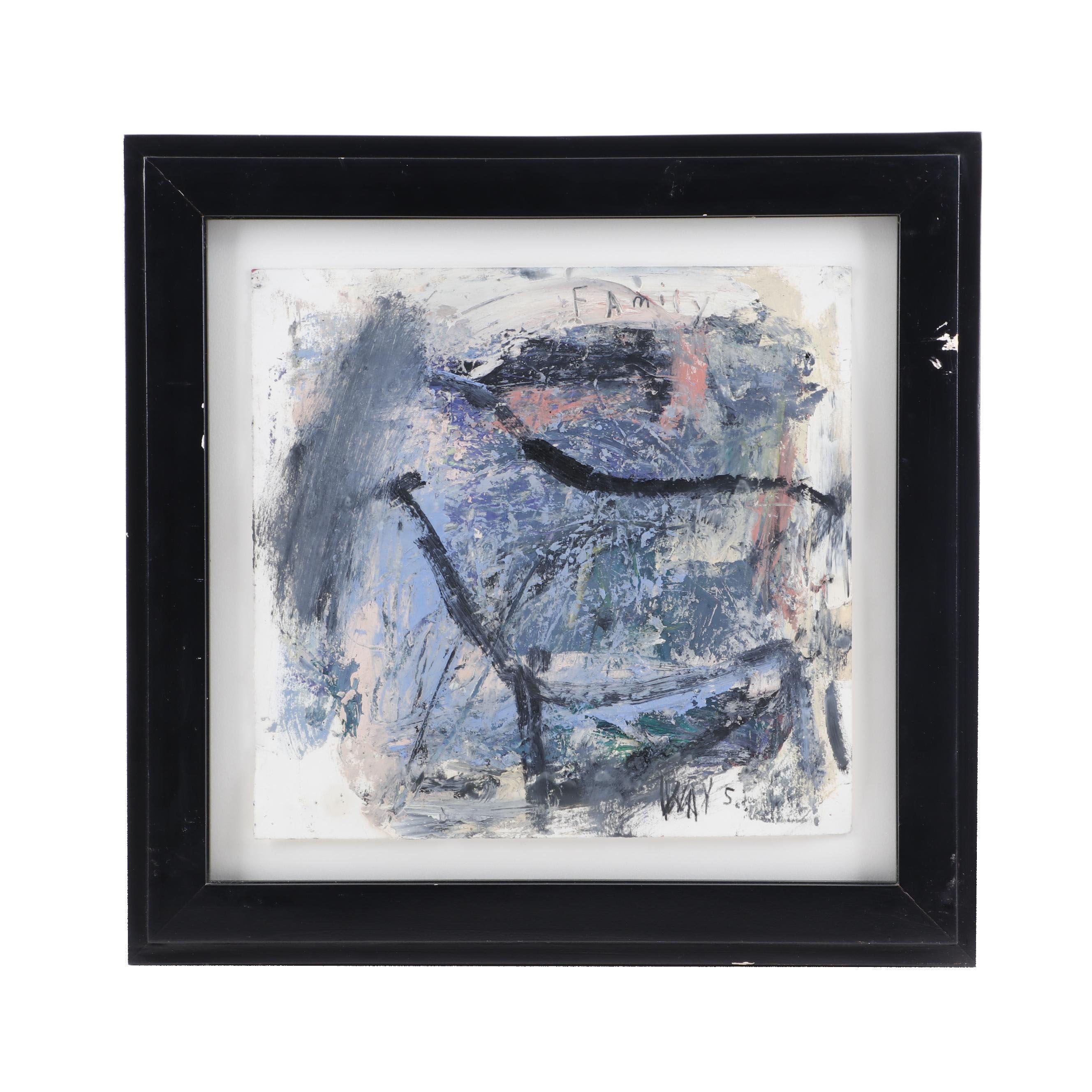 Stephanie Brody-Lederman Oil Painting "Family Way," 1989