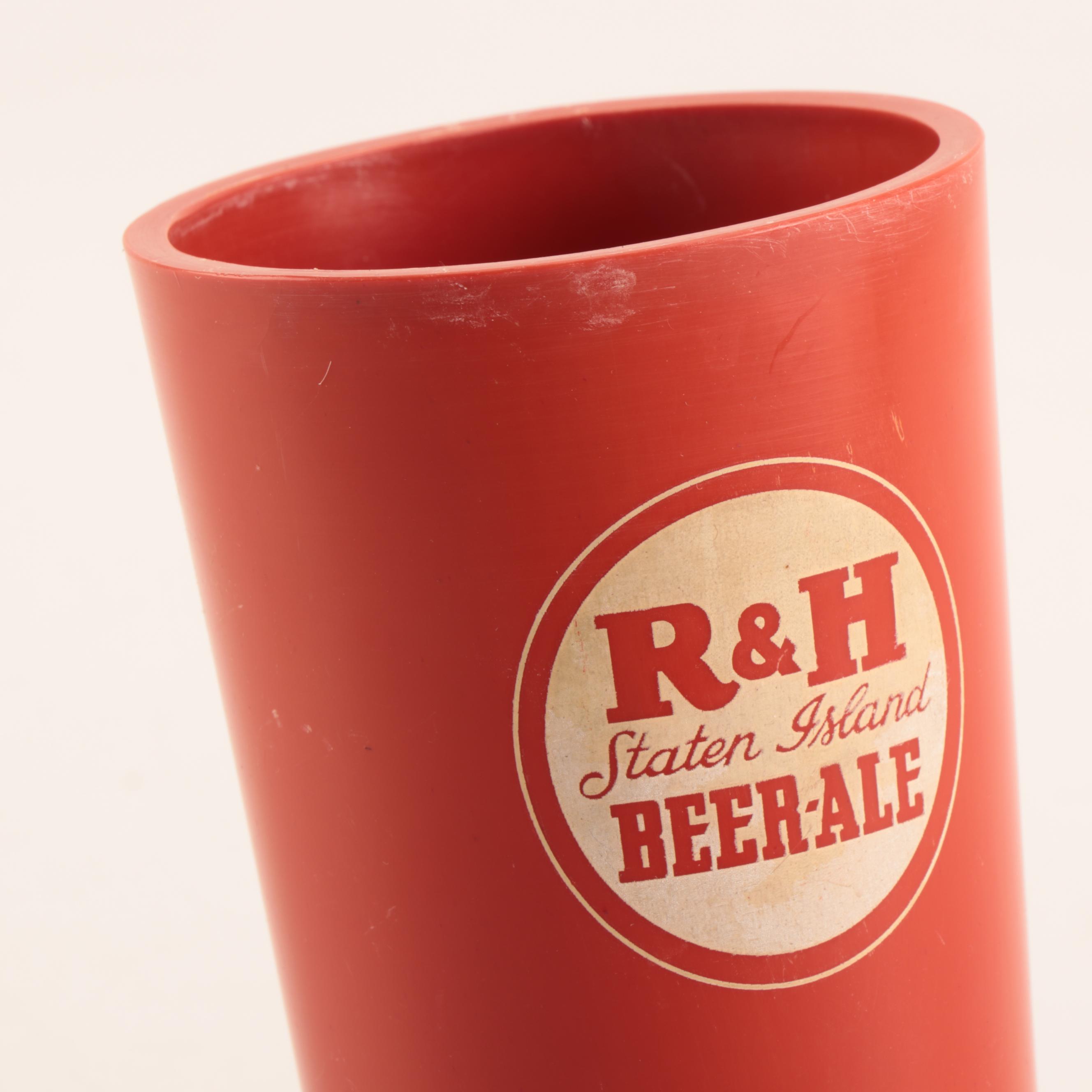 R&H Beer Brand Foam Scrapers and Frother Holder, Vintage