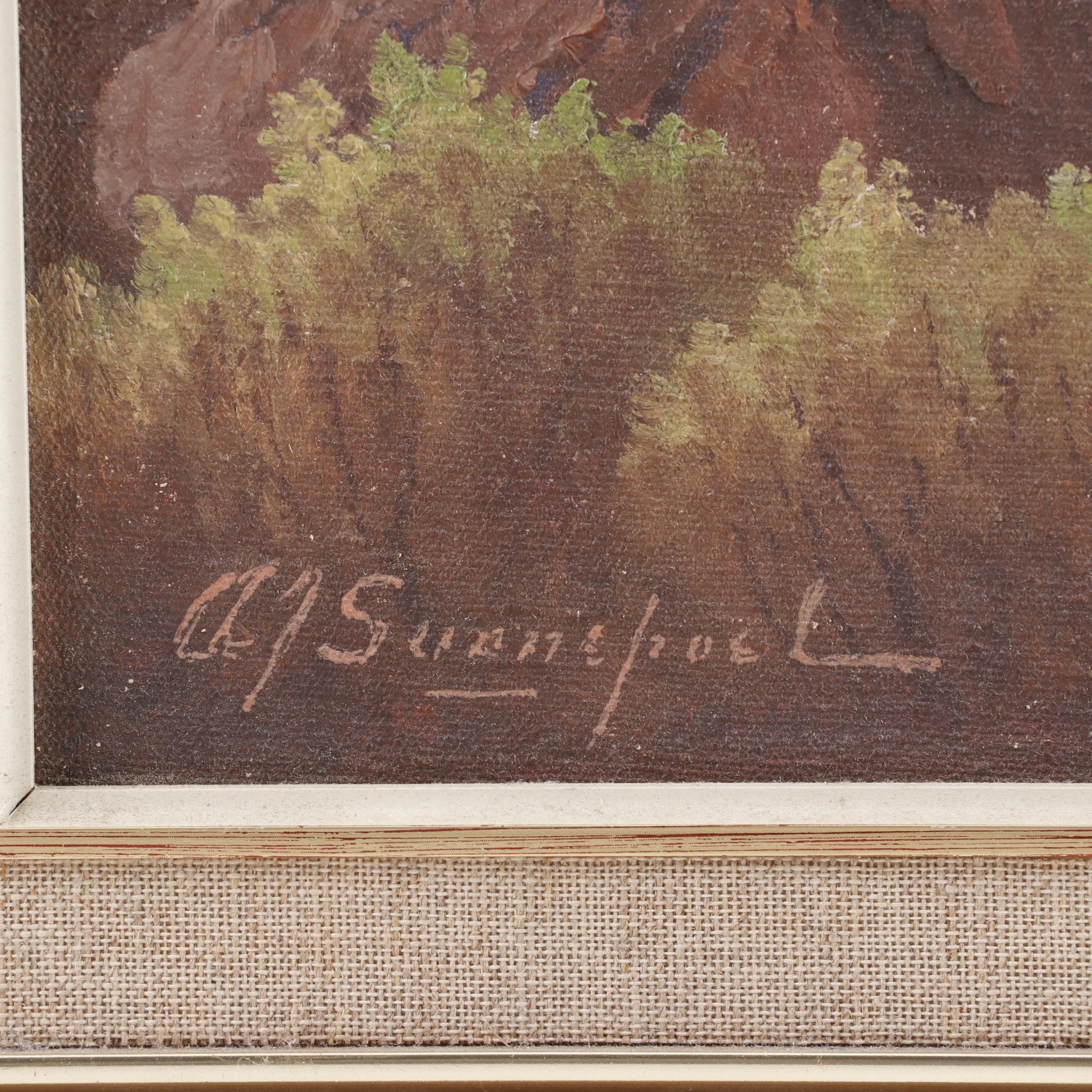 A.J. Swanepoel Landscape Oil Painting "Near Caledon - C.P."