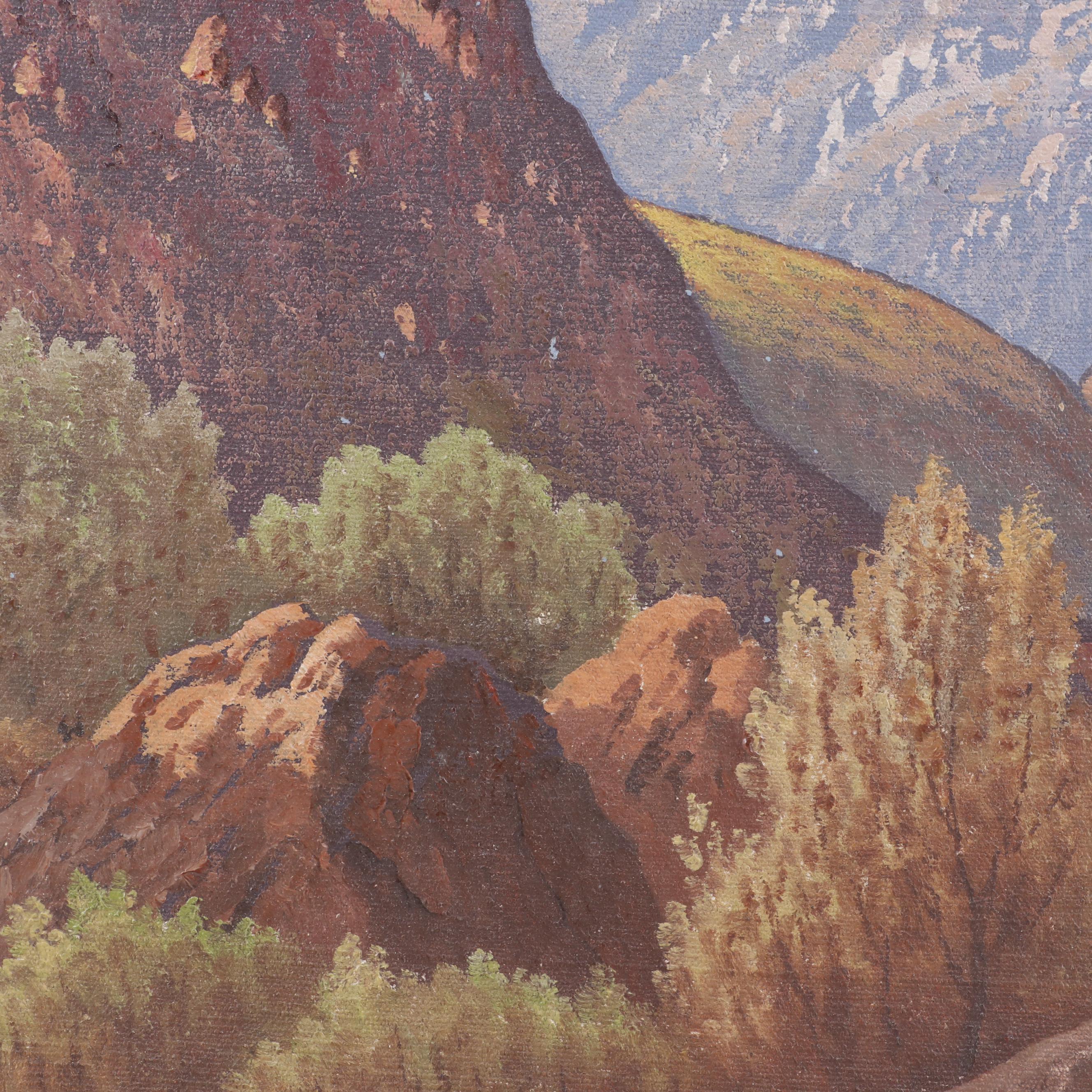 A.J. Swanepoel Landscape Oil Painting "Near Caledon - C.P."