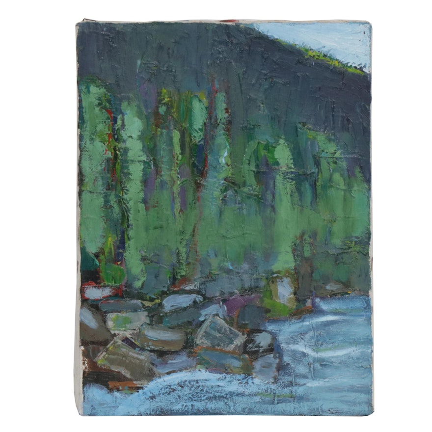 Impressionist Style Landscape Impasto Oil Painting