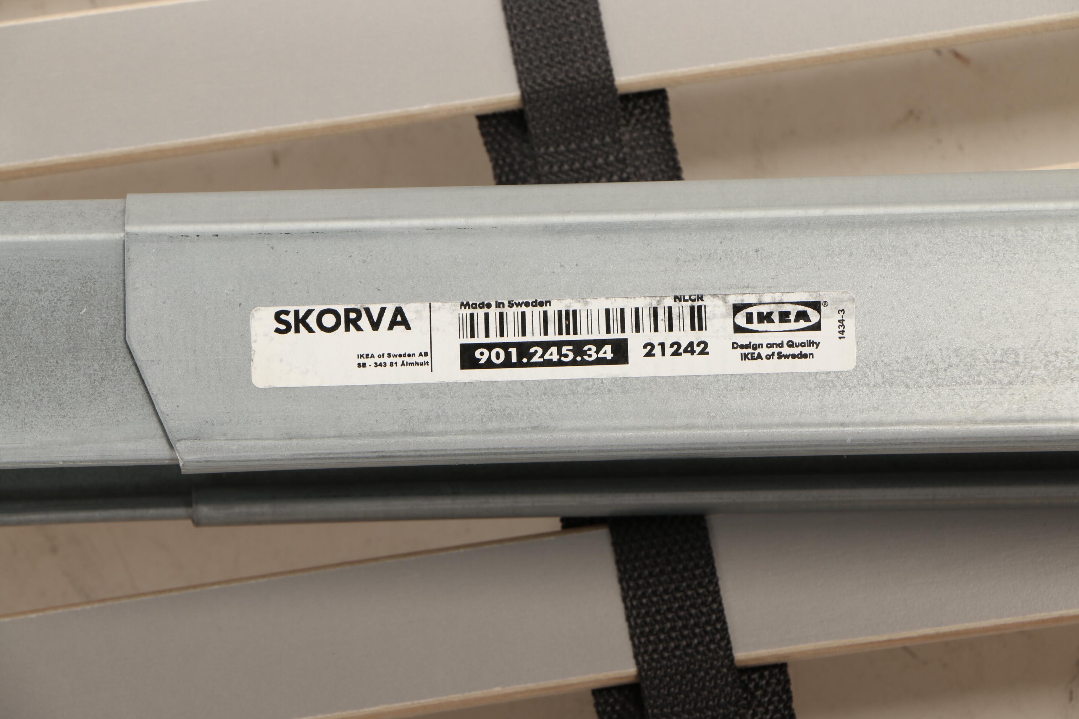 IKEA, "Stockholm" Ash and Leather Queen Size Bed Frame