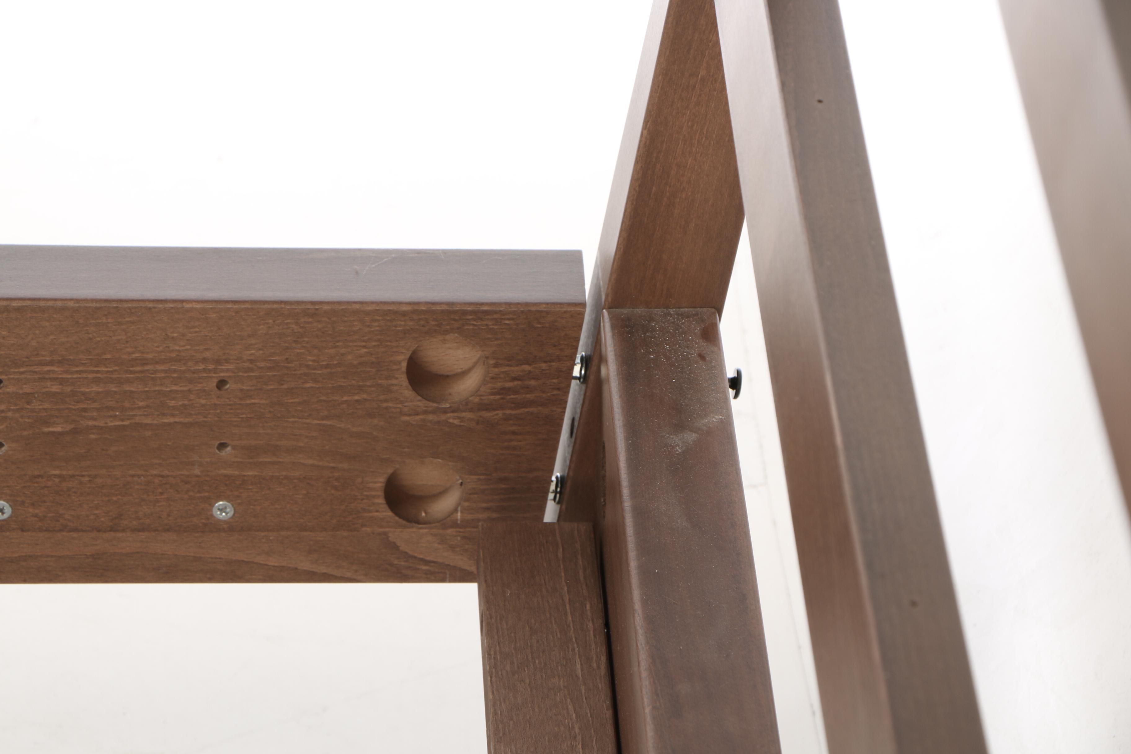 IKEA, "Stockholm" Ash and Leather Queen Size Bed Frame