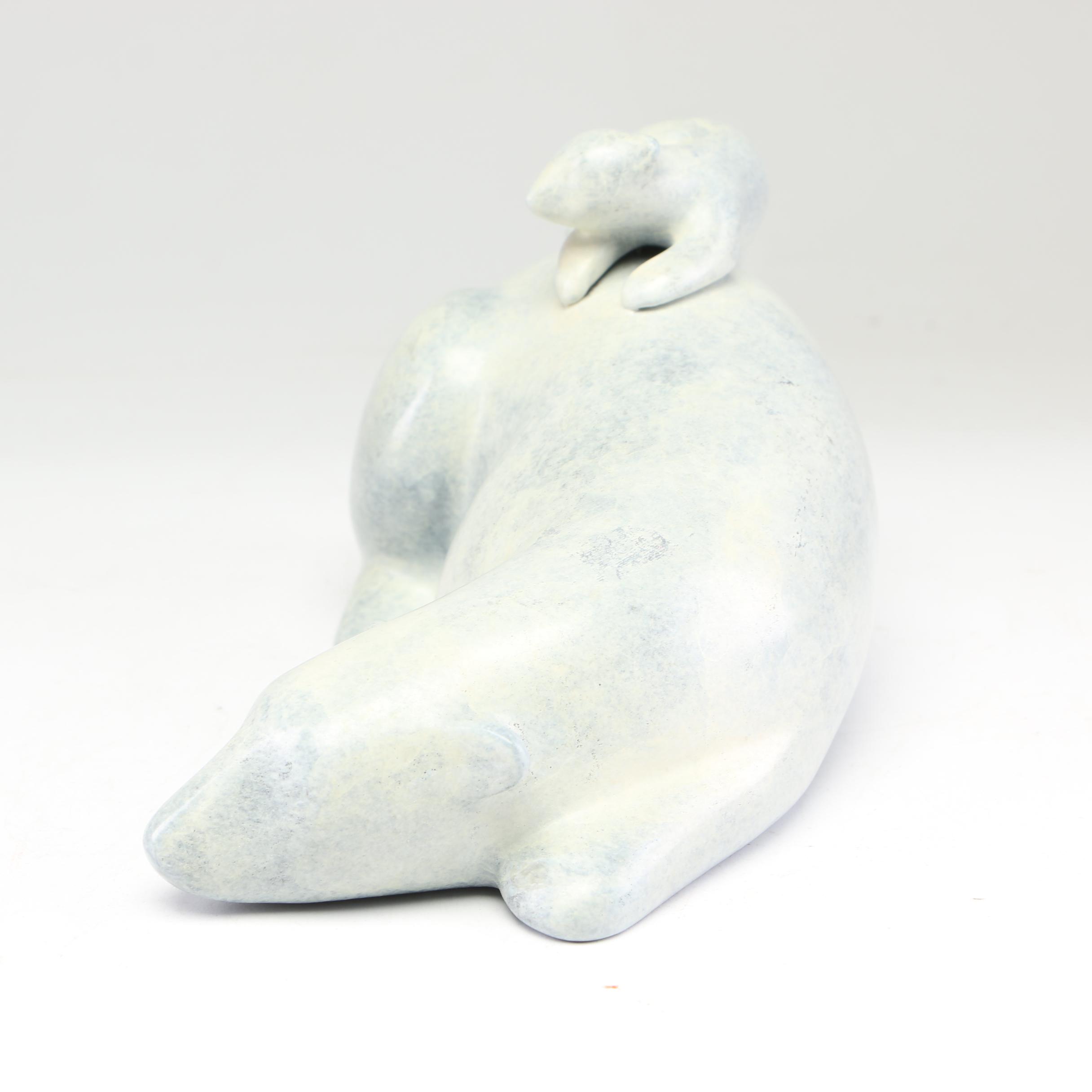Loet Vanderveen Cast Bronze Polar Bear Mother and Cub