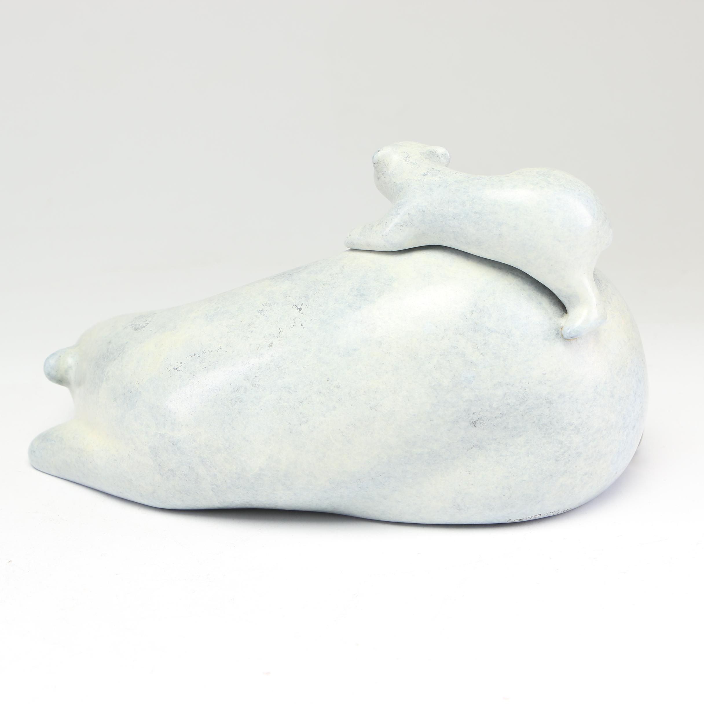 Loet Vanderveen Cast Bronze Polar Bear Mother and Cub