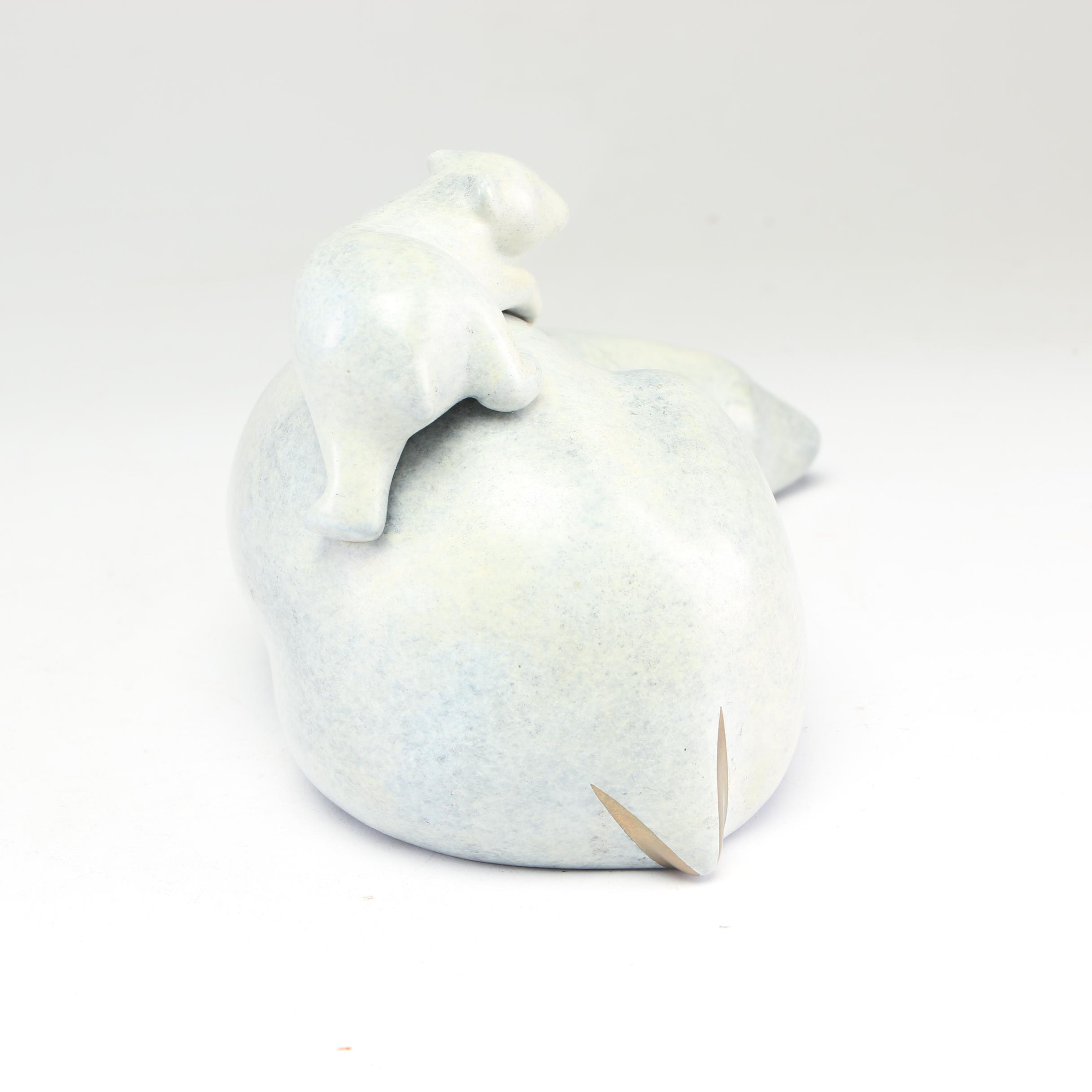 Loet Vanderveen Cast Bronze Polar Bear Mother and Cub