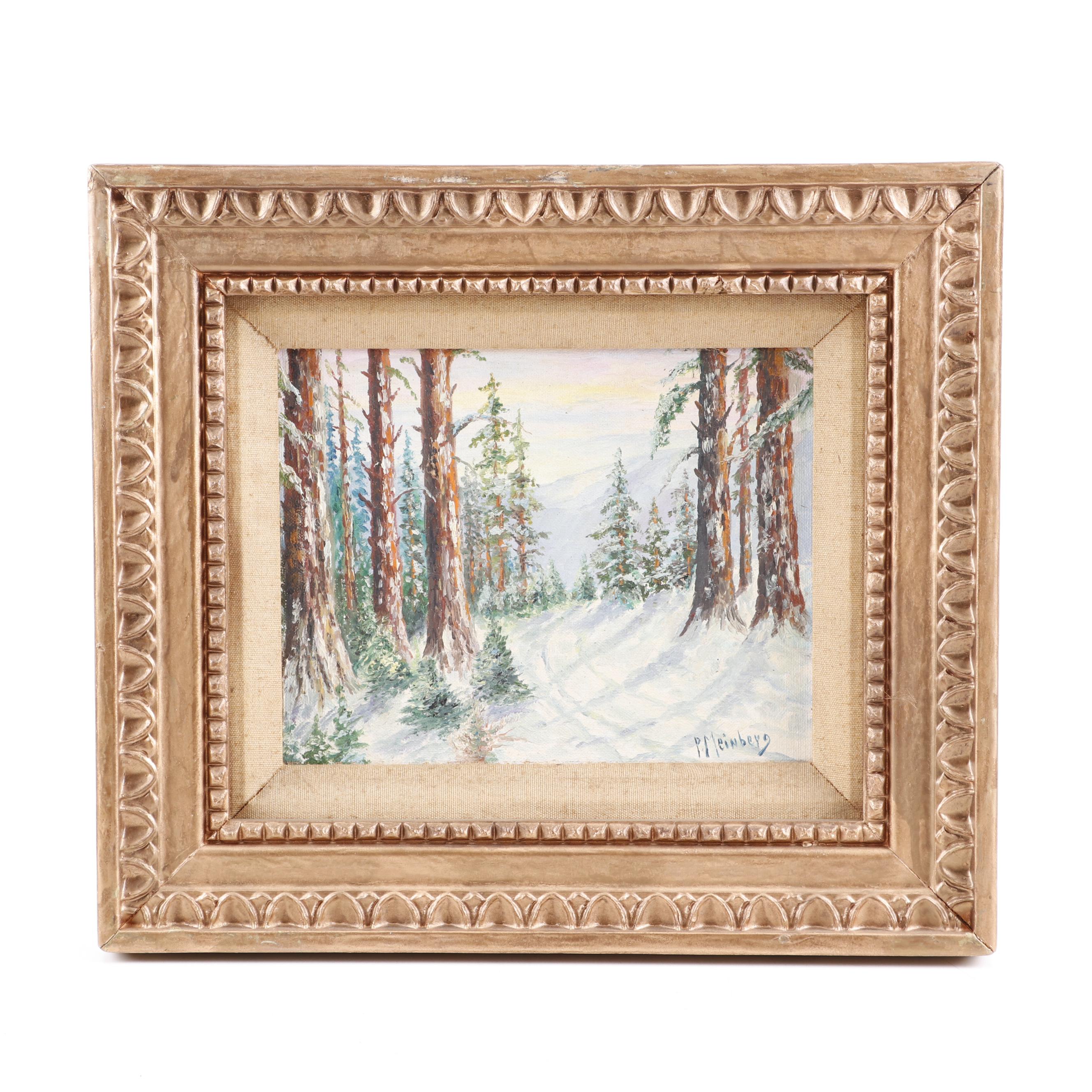 Paul Meinberg Oil Painting "Mountain Winter"