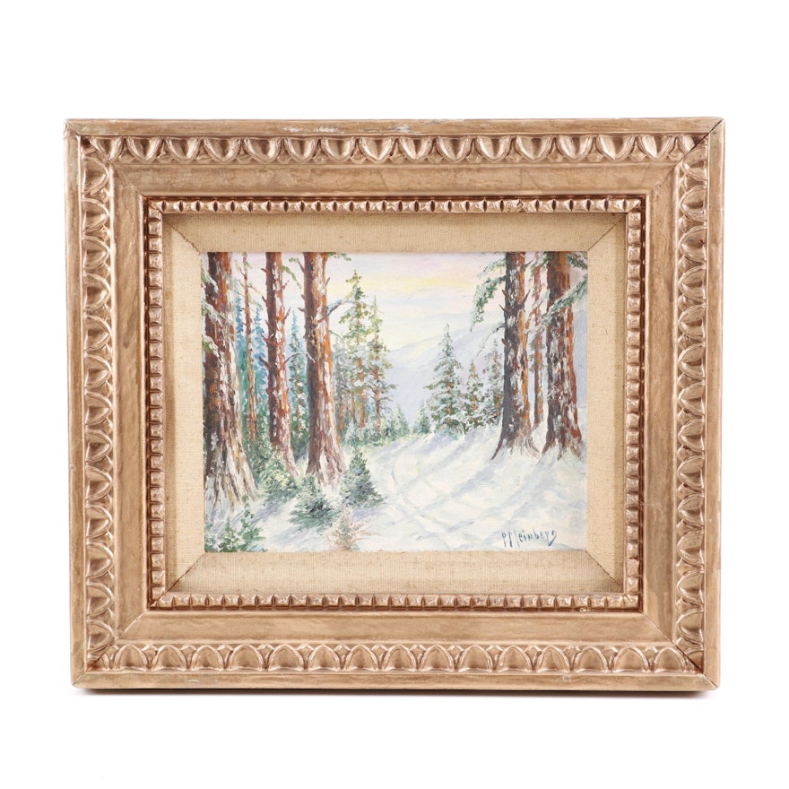 Paul Meinberg Oil Painting "Mountain Winter"