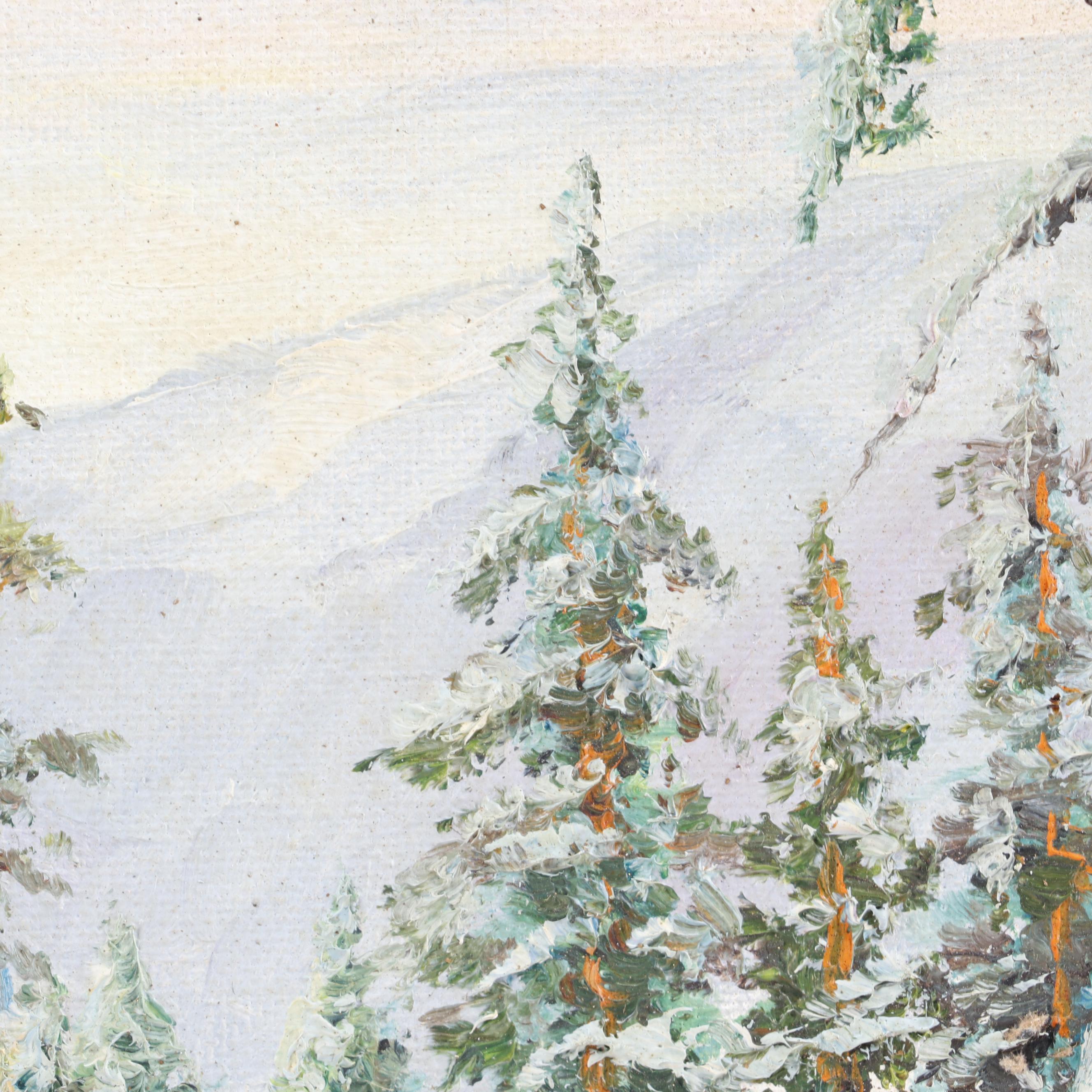 Paul Meinberg Oil Painting "Mountain Winter"