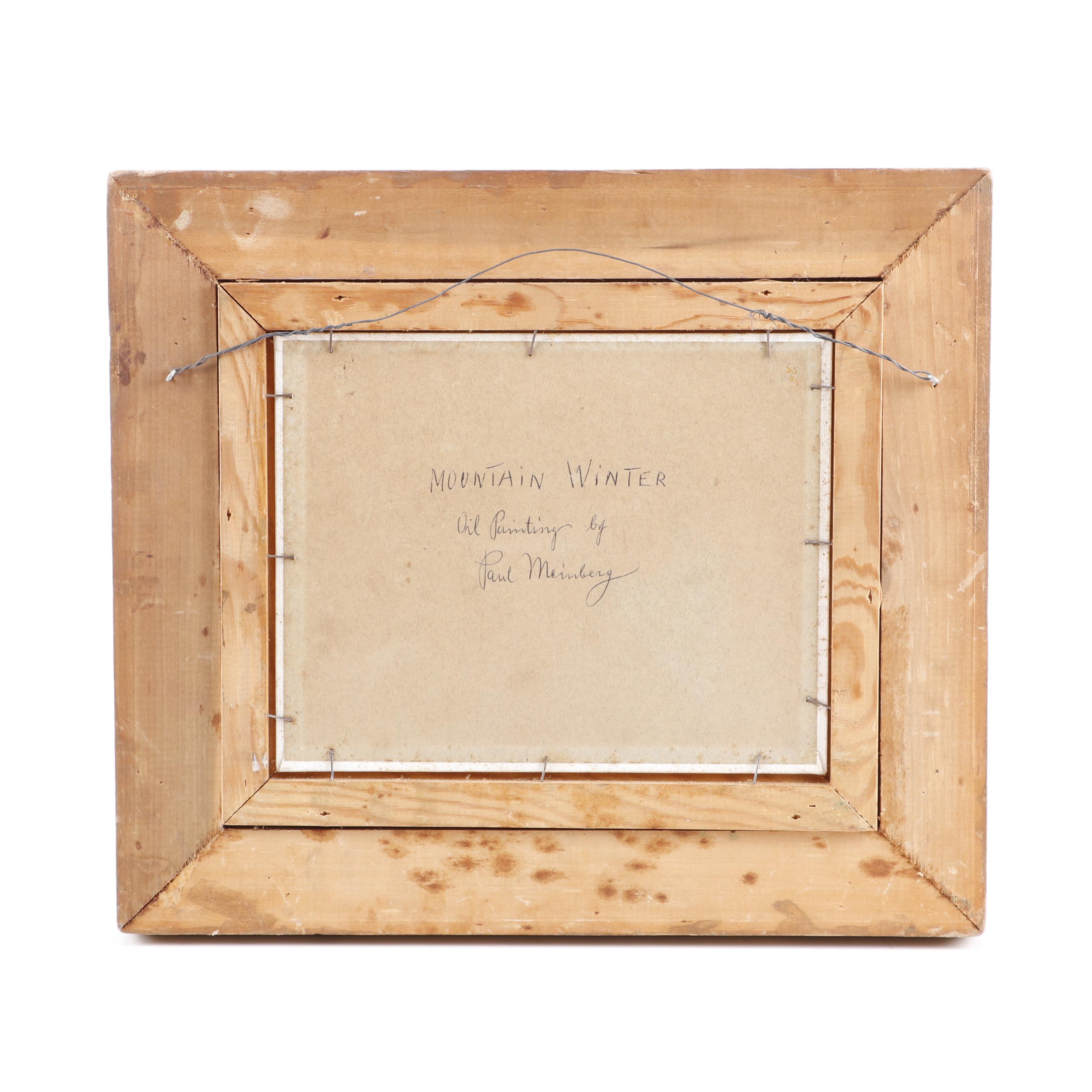 Paul Meinberg Oil Painting "Mountain Winter"