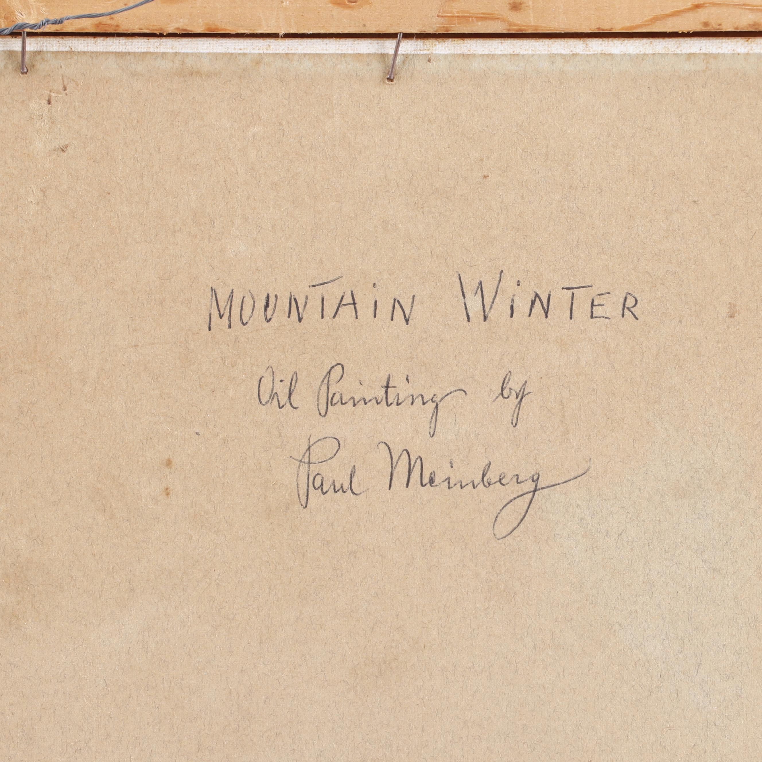 Paul Meinberg Oil Painting "Mountain Winter"