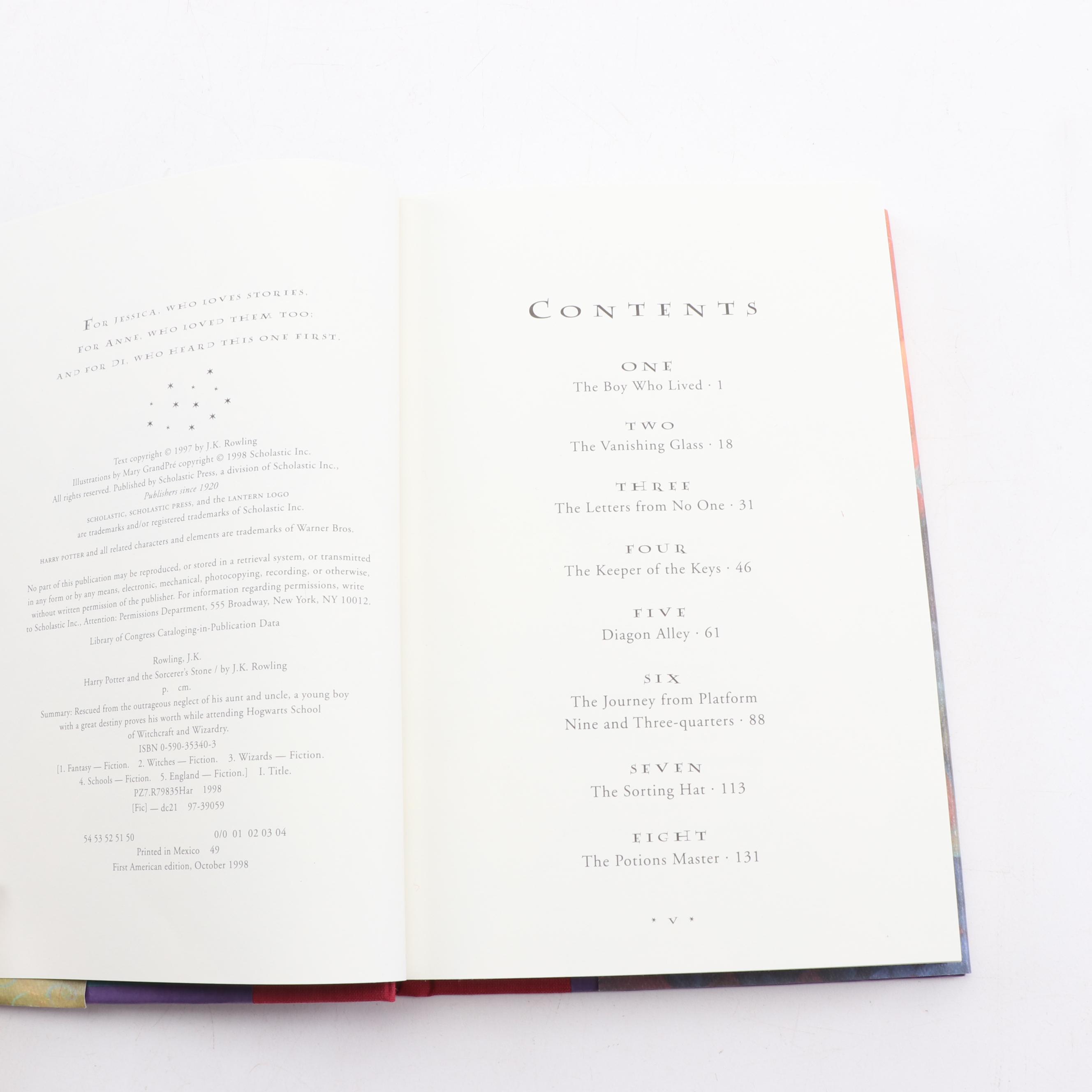 First American Edition "Harry Potter" Complete Set by J.K. Rowling