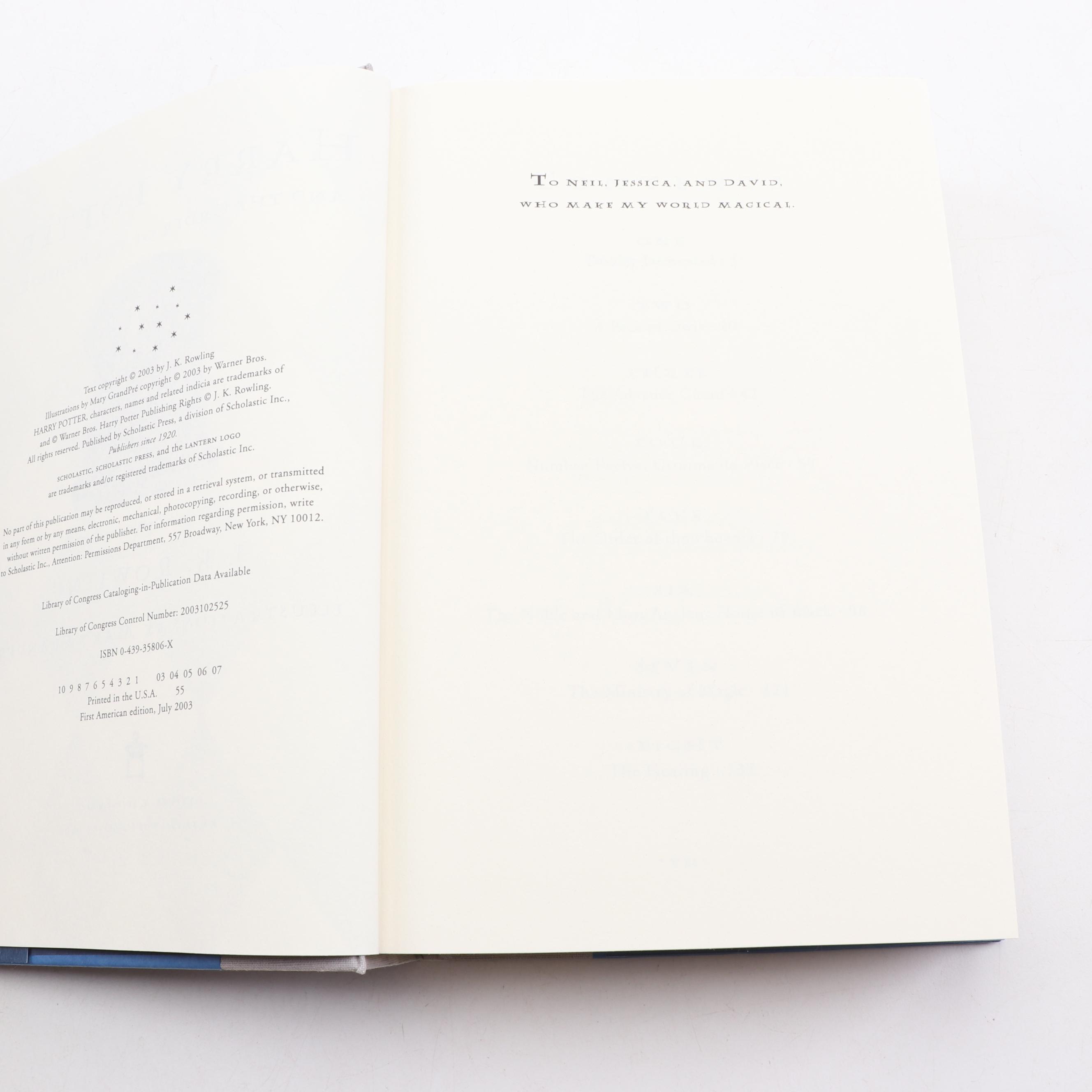 First American Edition "Harry Potter" Complete Set by J.K. Rowling