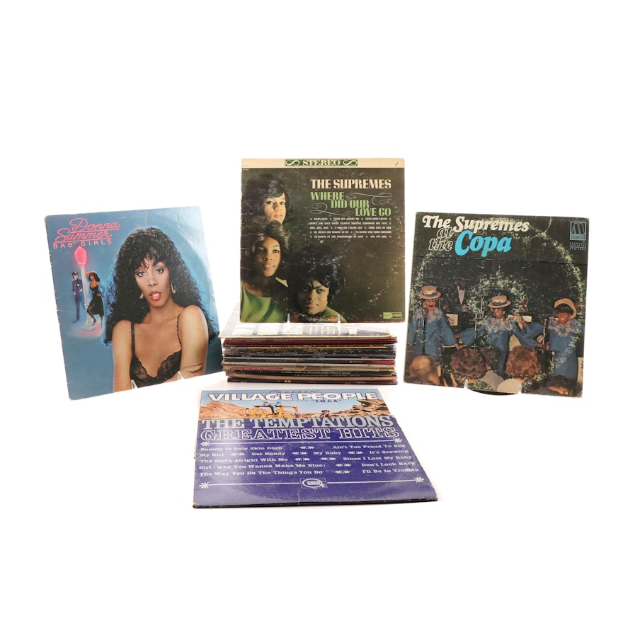 Soul, R&B, and Disco LPs featuring Supremes, Temptations, and Donna Summer