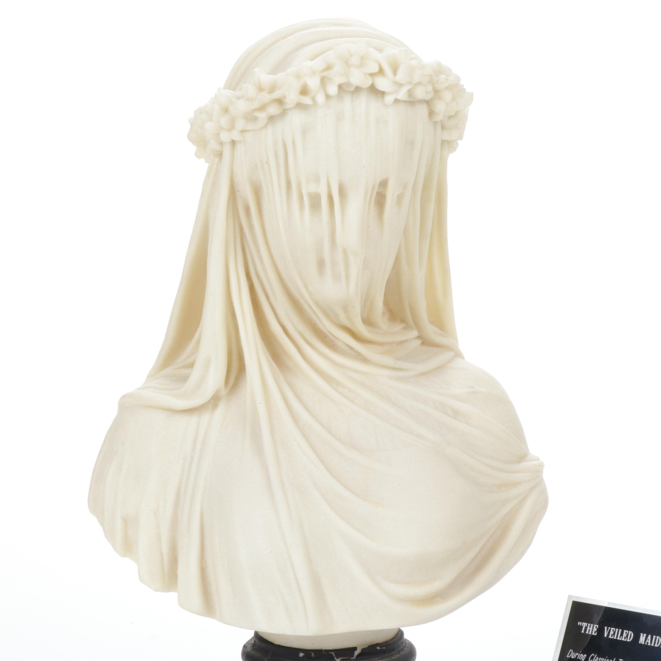 A. Filli Reproduction Resin Sculpture "The Veiled Maiden"