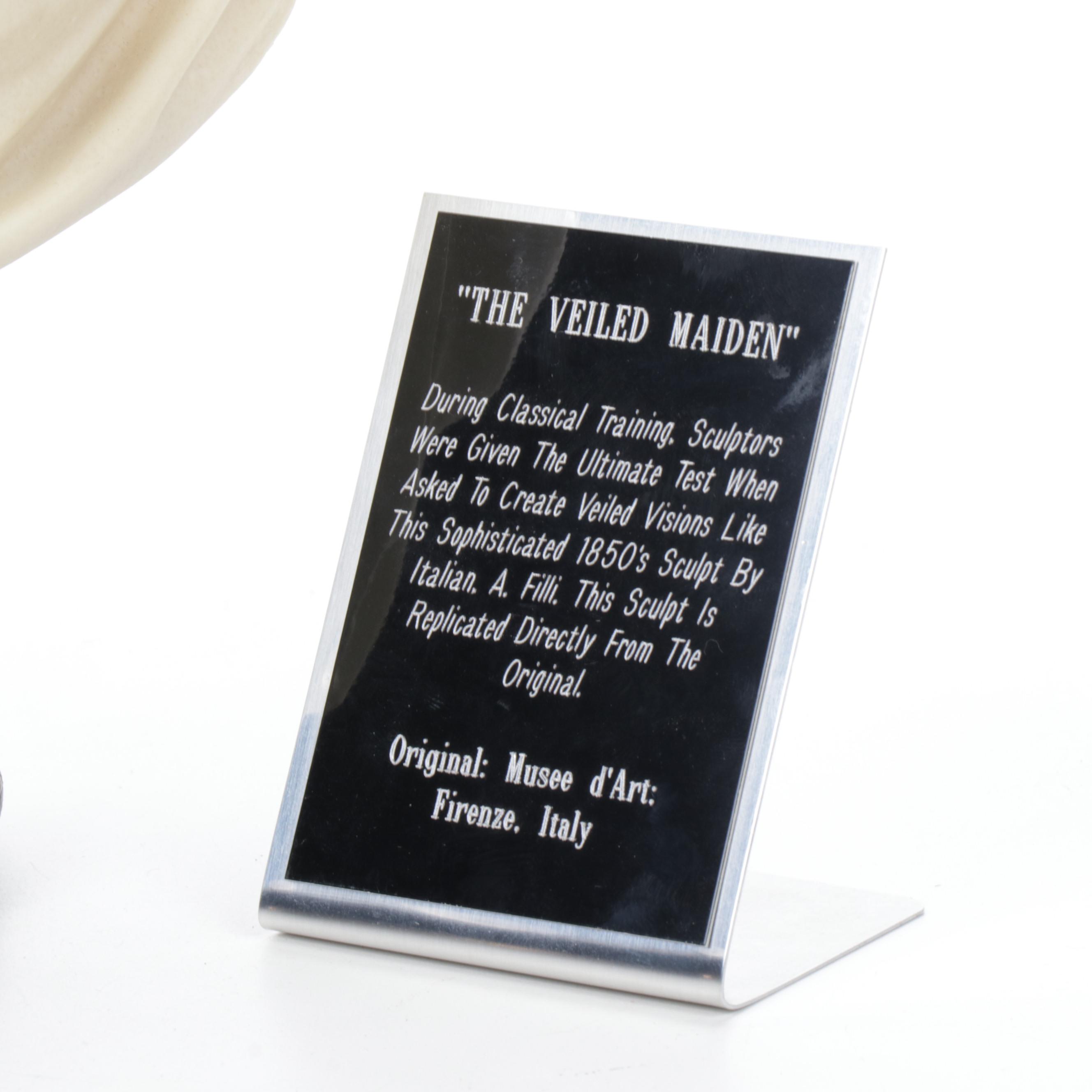 A. Filli Reproduction Resin Sculpture "The Veiled Maiden"