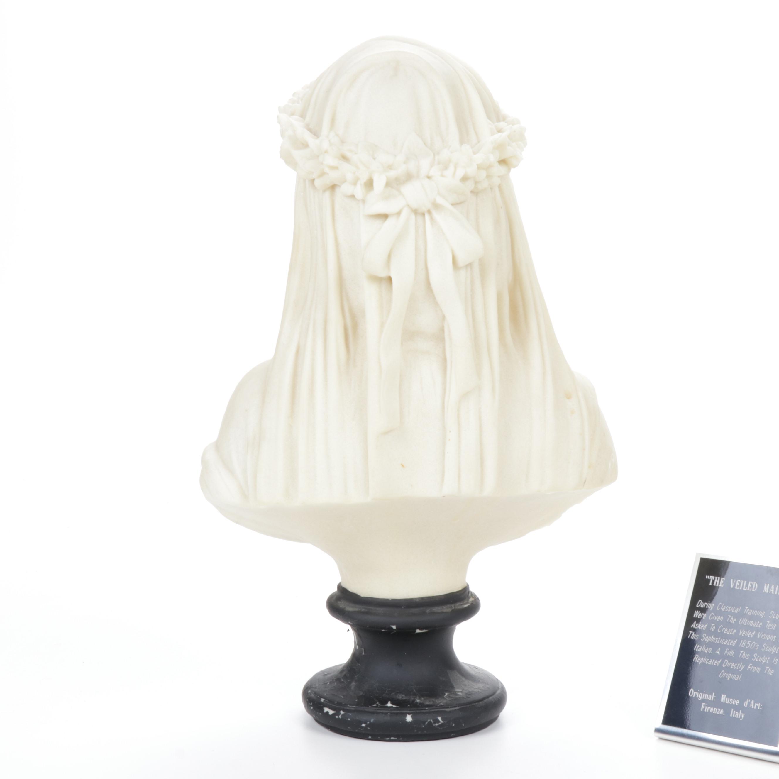 A. Filli Reproduction Resin Sculpture "The Veiled Maiden"