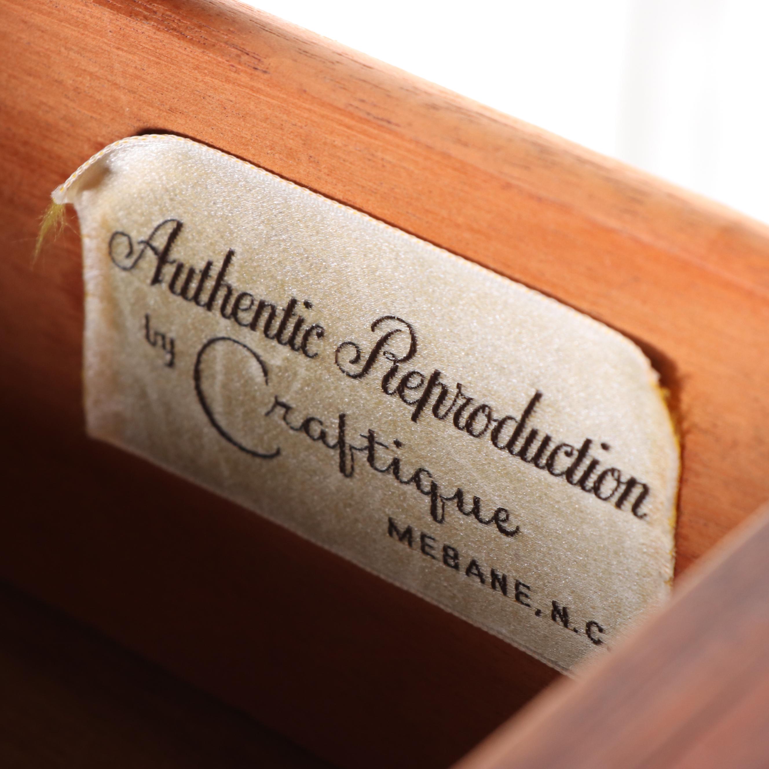 Craftique Mahogany Federal Style Chest on Chest, Mid 20th Century