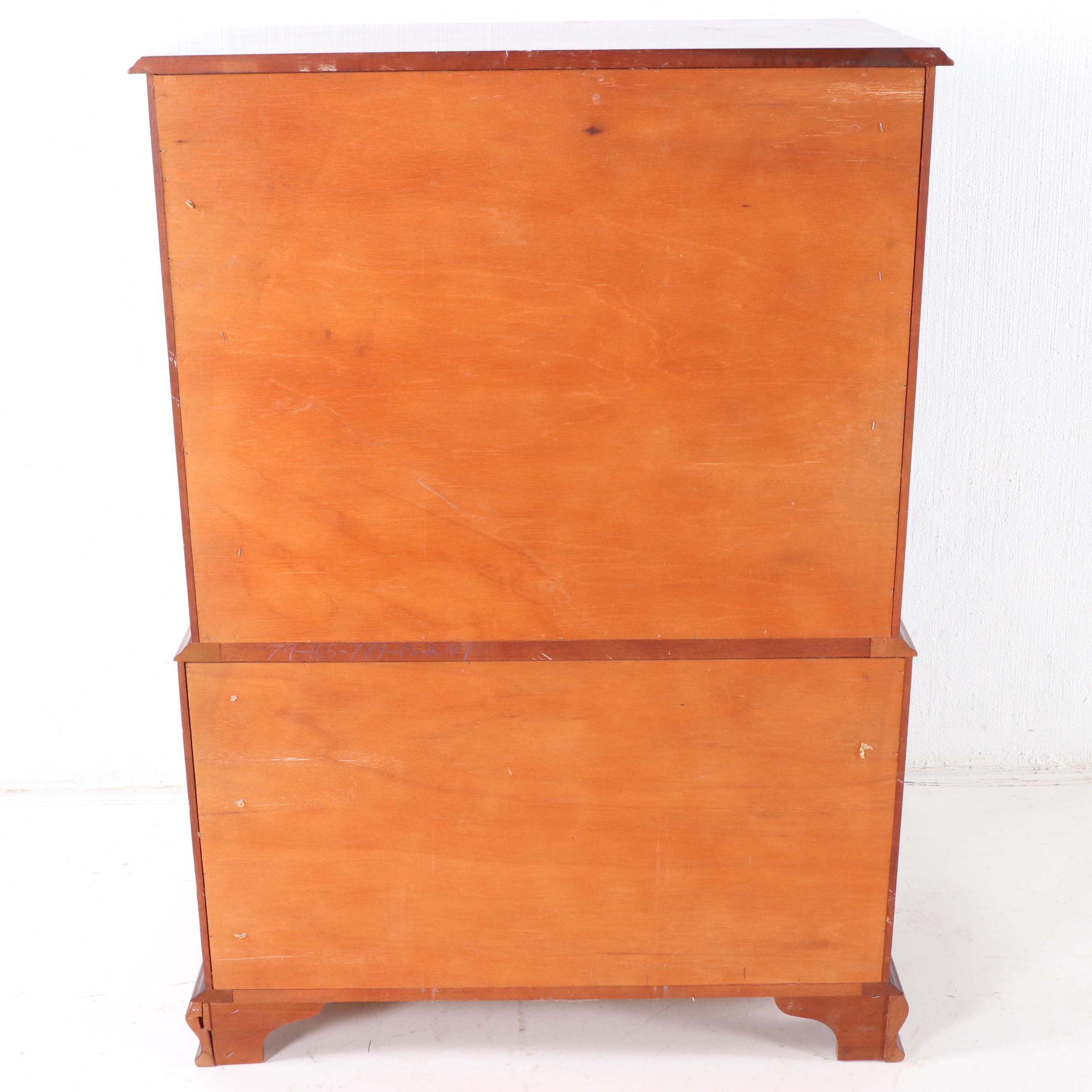 Craftique Mahogany Federal Style Chest on Chest, Mid 20th Century