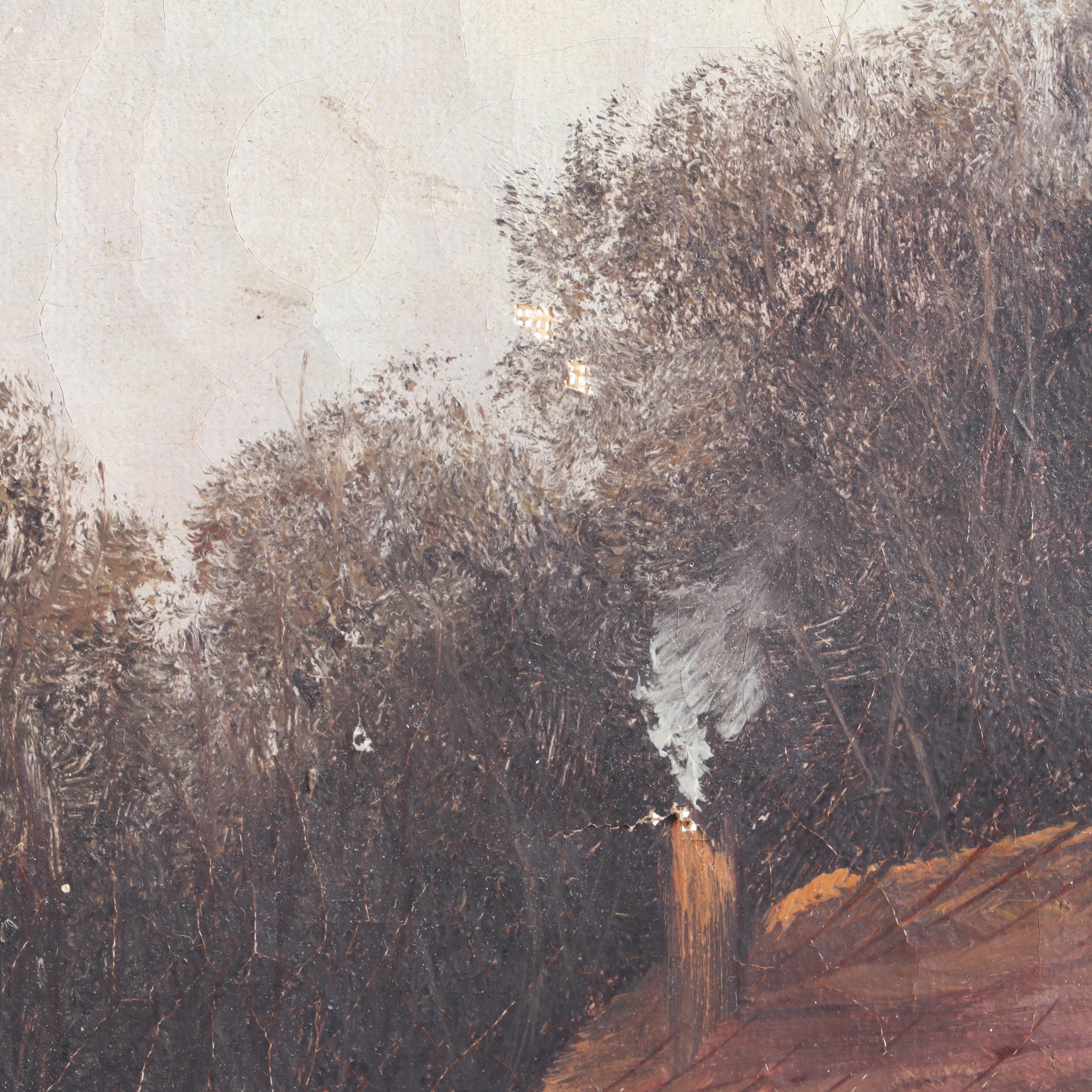 J. Herbert Late 19th Century Landscape Oil Painting