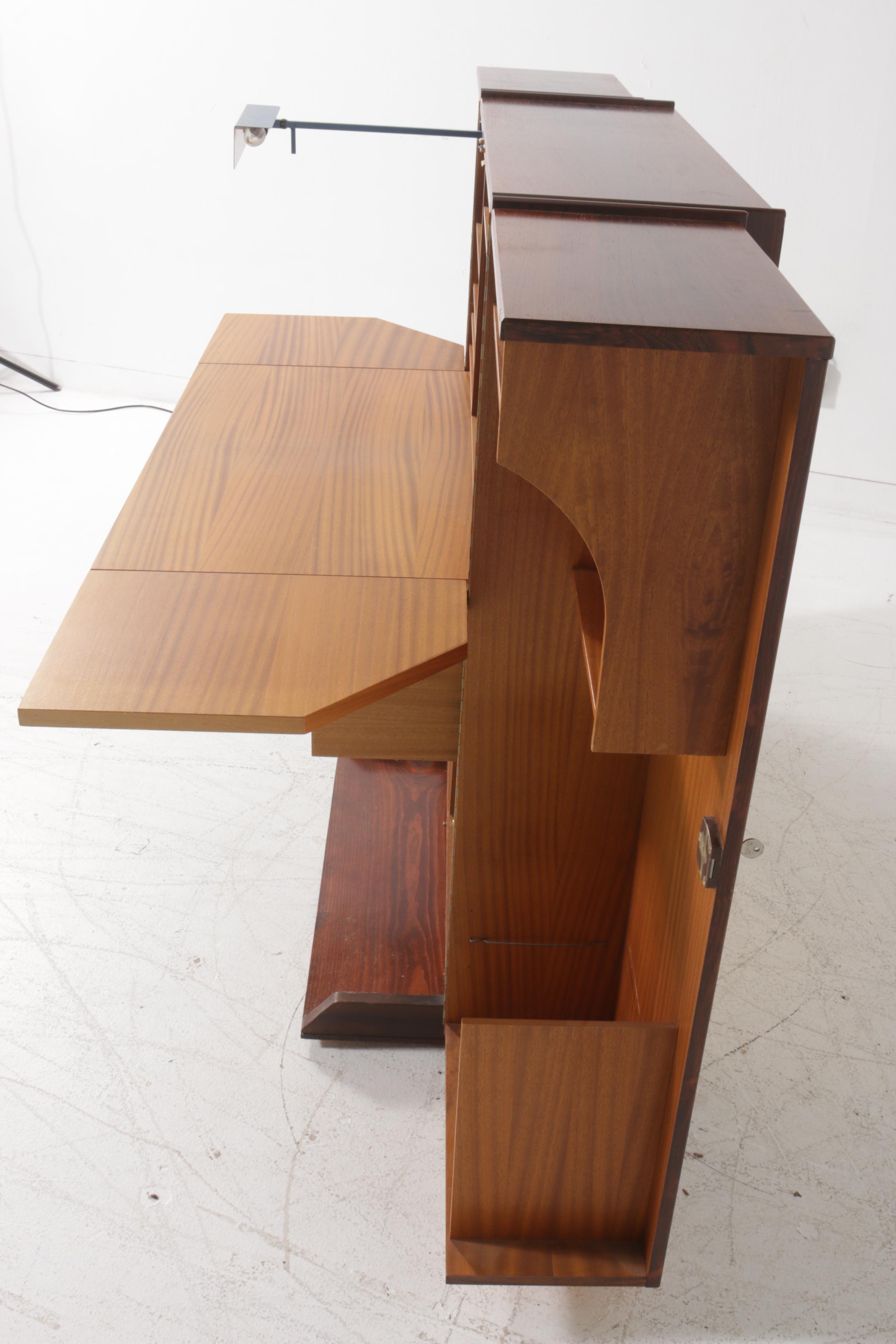Danish Mid-Century Modern Fold Out Desk in the Style of Glasdam Jensen