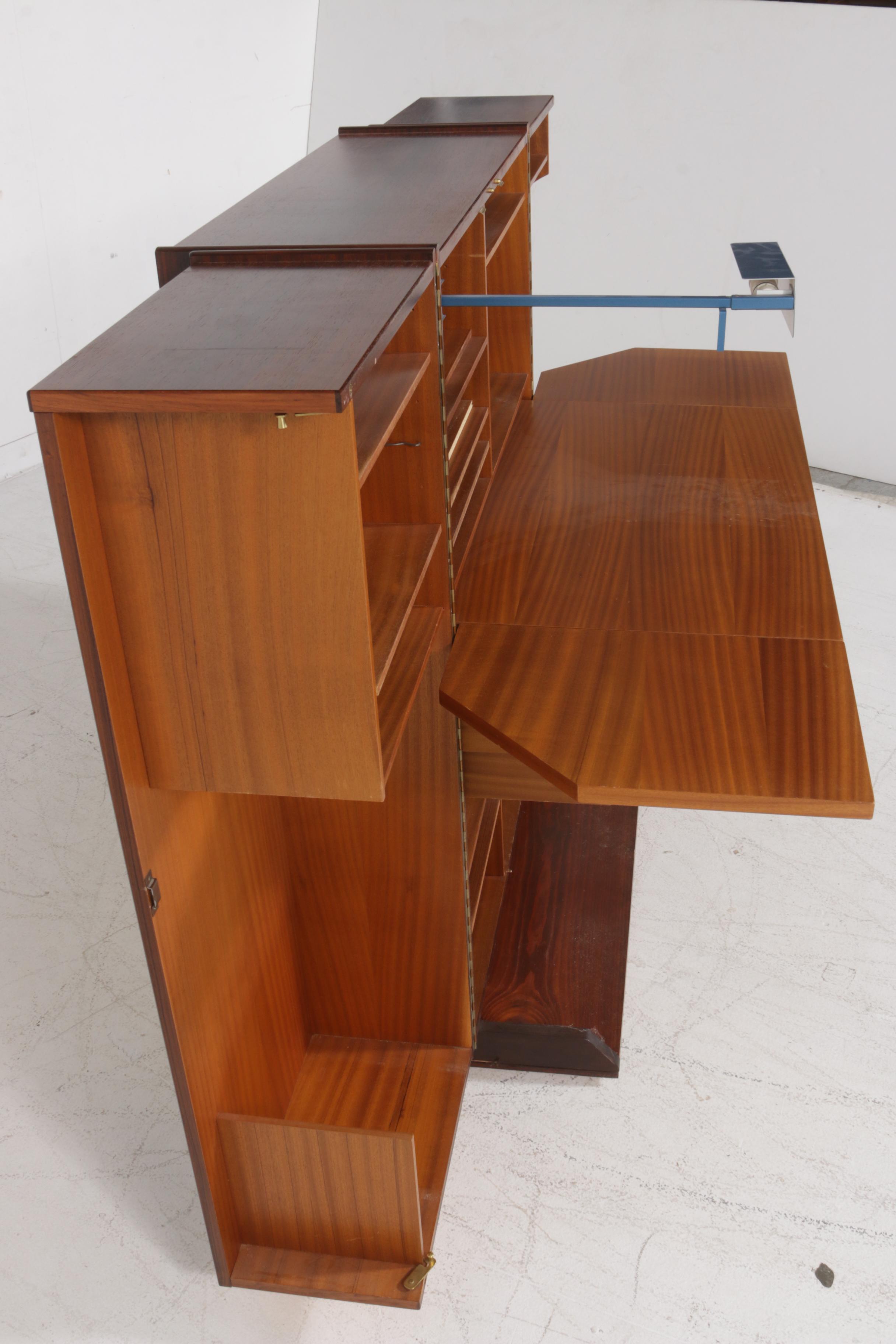 Danish Mid-Century Modern Fold Out Desk in the Style of Glasdam Jensen